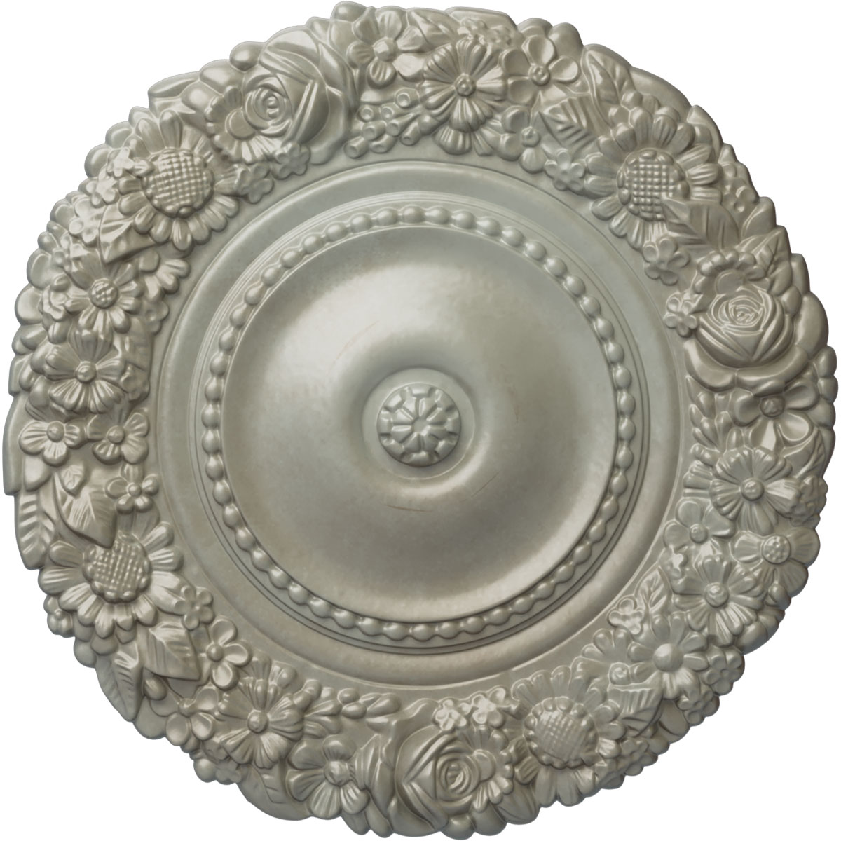 Ekena Millwork CM21MAFLS Marseille 21-in W x 21-in L Painted Flash Gold Polyurethane Whole Ceiling Medallion