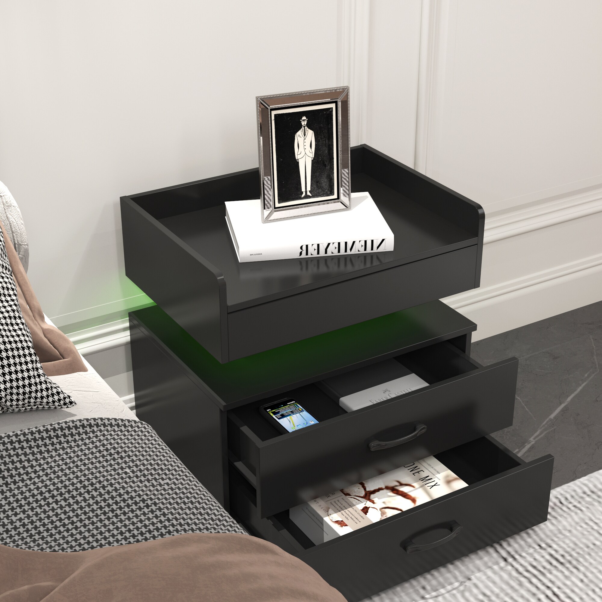 VERYKE LL-NSD011BK nightstands - View #3