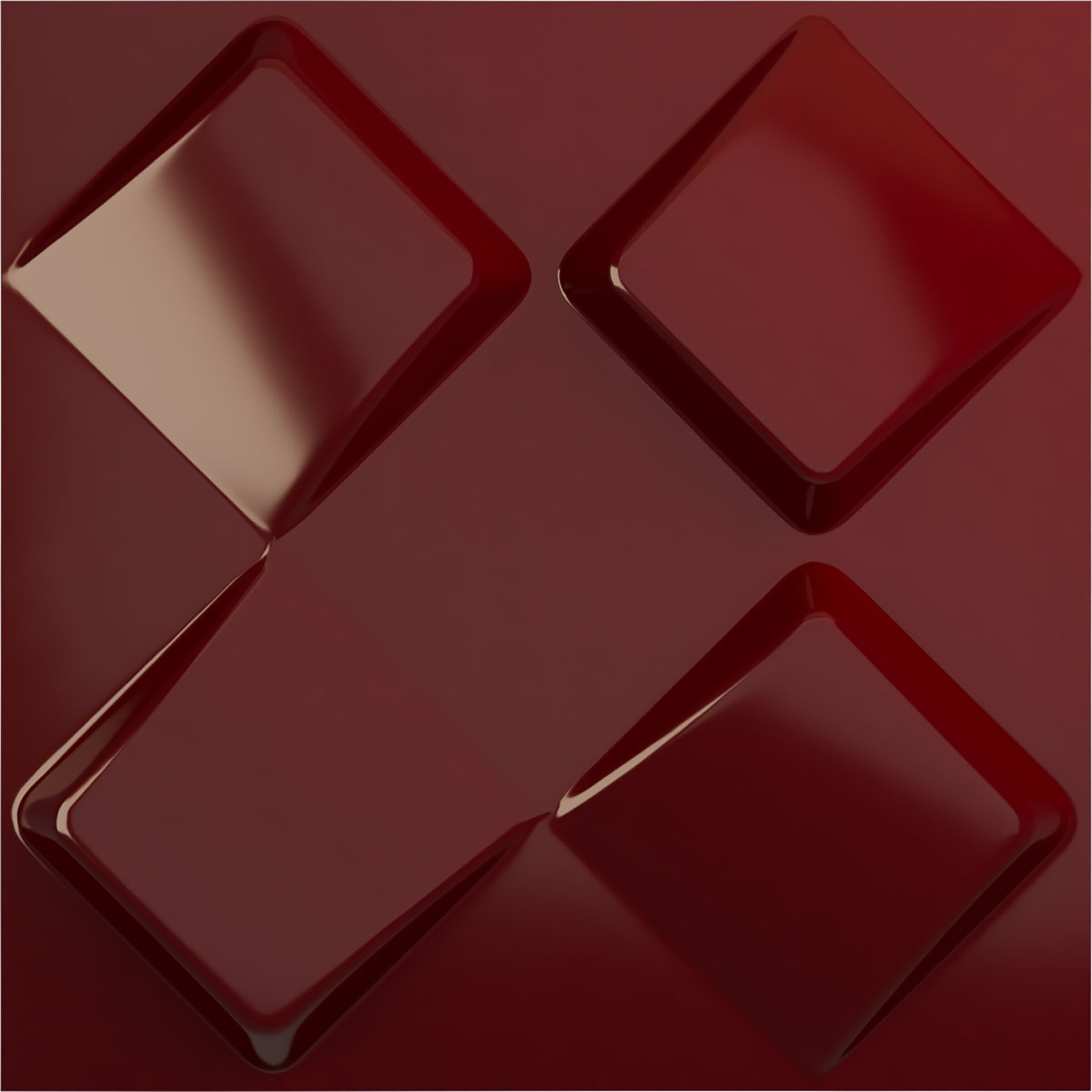 Ekena Millwork WP20X20BYHML-CASE-12 19-5/8-in x 19-5/8-in Embossed Paintable/Stainable Red PVC Wall Panel ( 12 -Pack, Covers