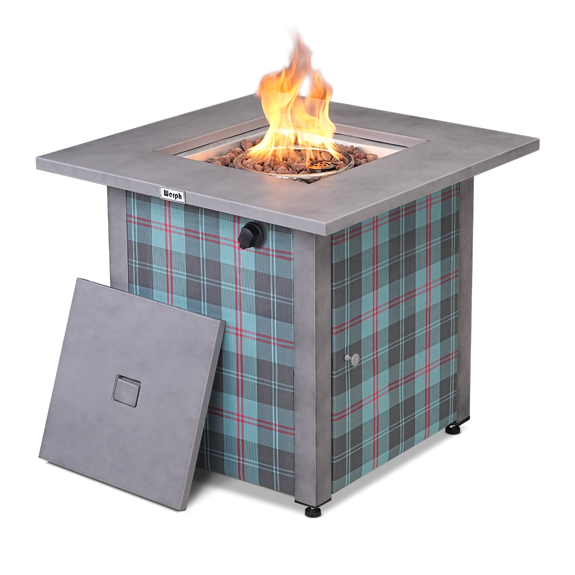 Werph GF2801L 28-in W 50000 Maximum BTUs Steel Square Liquid propane Fire pit table