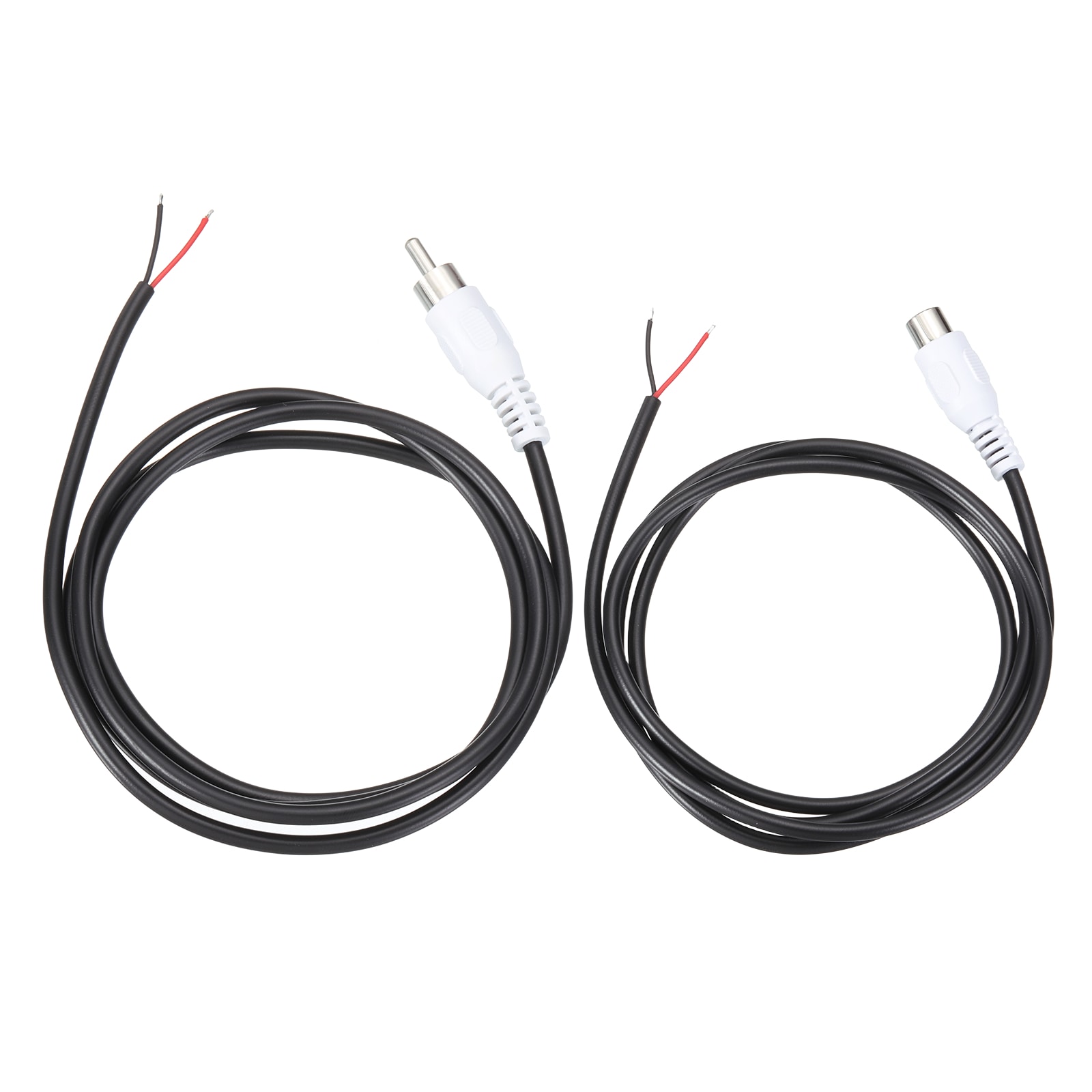 Unique Bargains 3.3FT RCA to Bare Wire Speaker Cable 22AWG Replacement White RCA Male Female Plug to Open End Pigtail Audio Cable Connector Adapter for Amplifier Home Audio Speakers 2pcs #S26080700UX5102