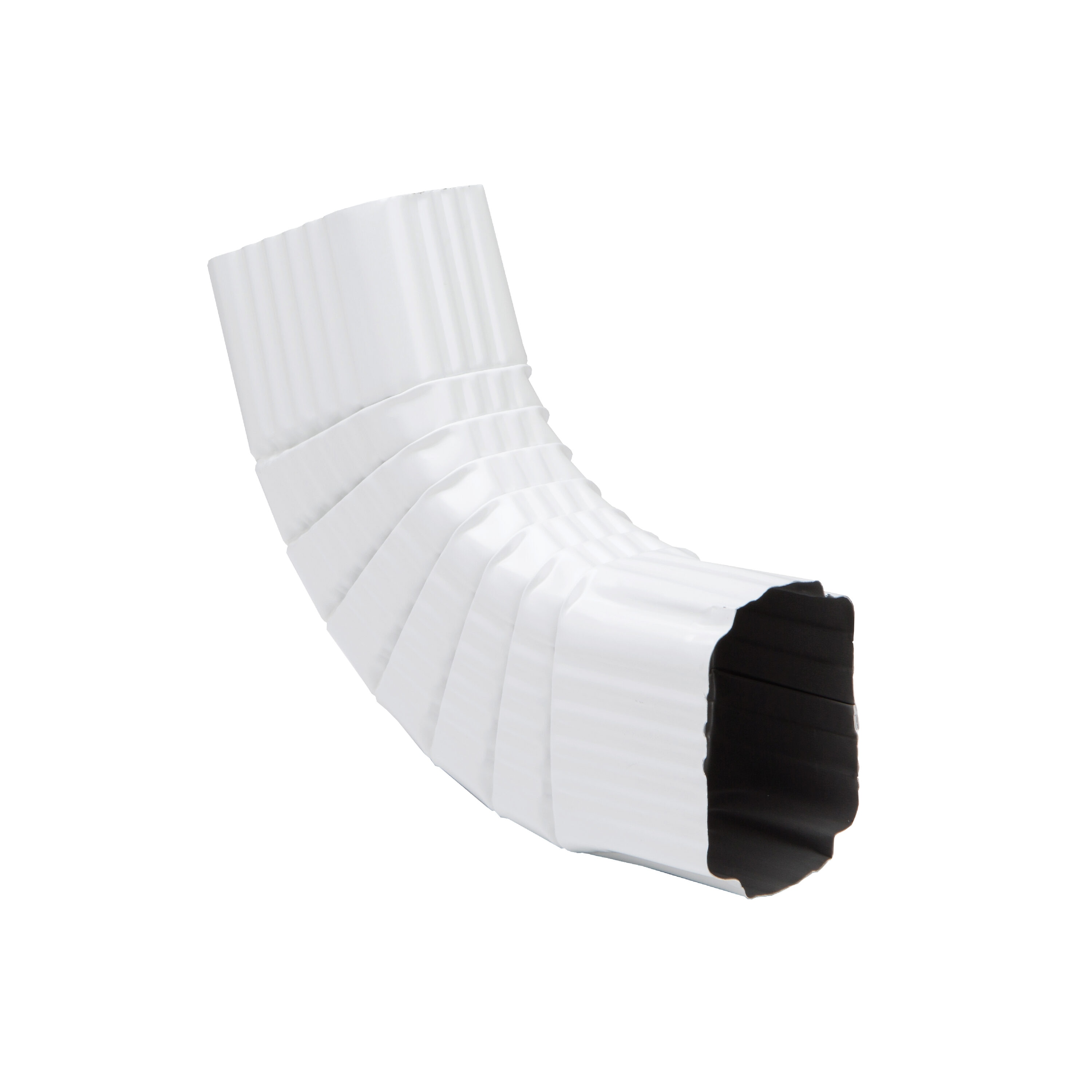 Amerimax Galvanized steel 10-in White Downspout side elbow