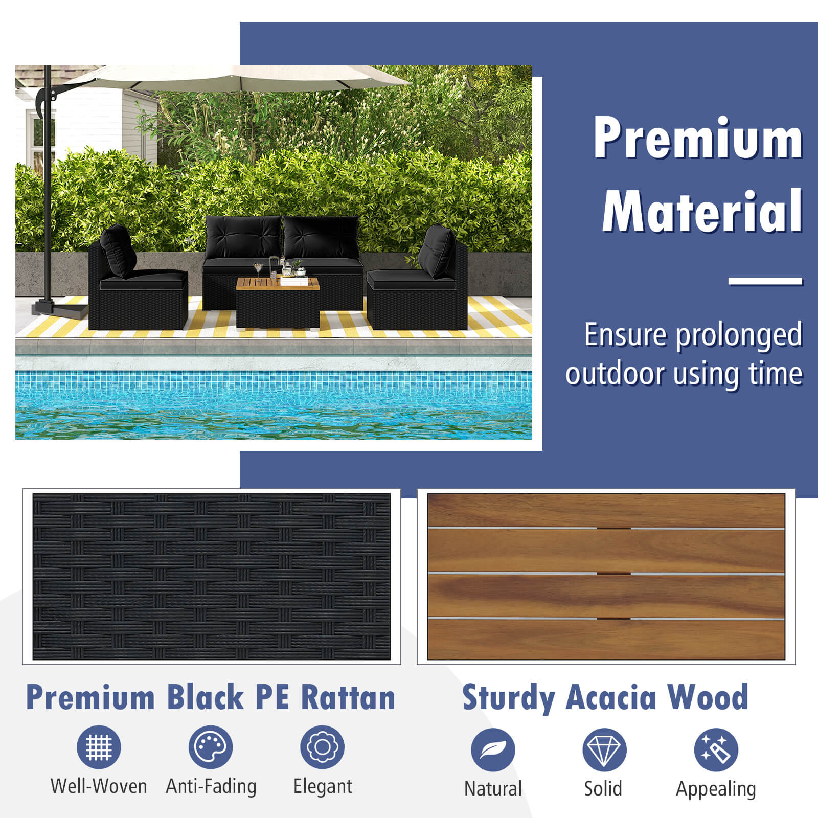 Costway HCST04941 Patio-Conversation-Sets - View #6