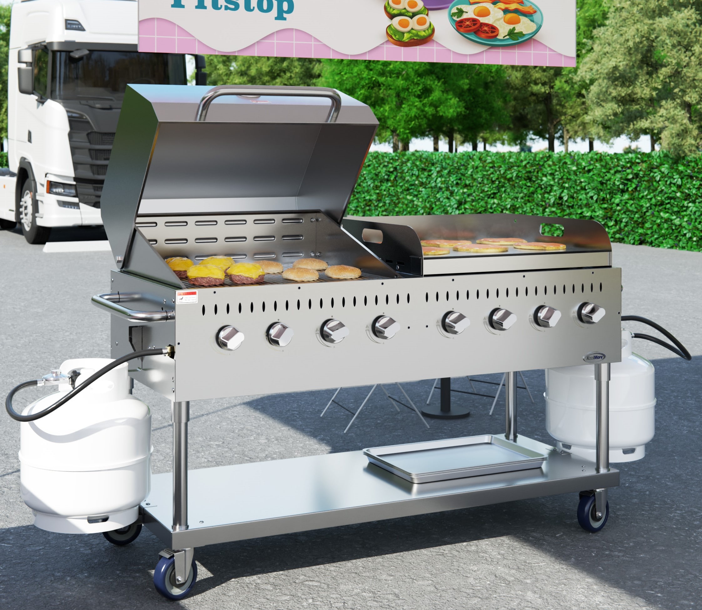 KoolMore LOW-CGKIT6-D30G30 Gas-Grill - View #4