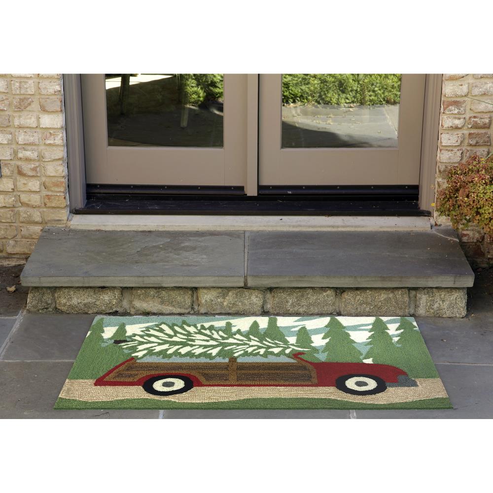 Liora Manne 2-ft x 3-ft Neutral Rectangular Indoor or Outdoor Decorative Winter  Door Mat in the Mats department at