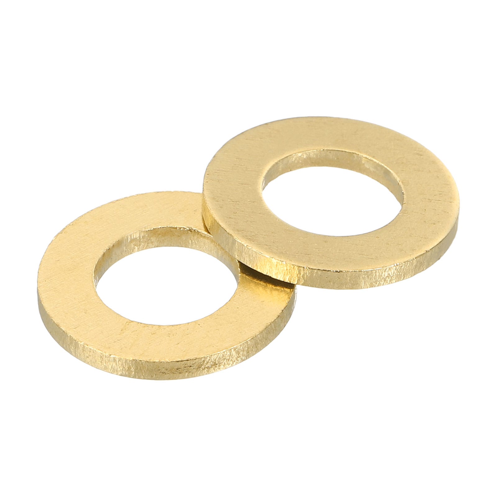 Unique Bargains M8 Flat Washer 30pcs Brass Ring Flat Washers 16mm OD 1.5mm Thick Metal Sealing Gasket Ring for Screws Bolts Nuts