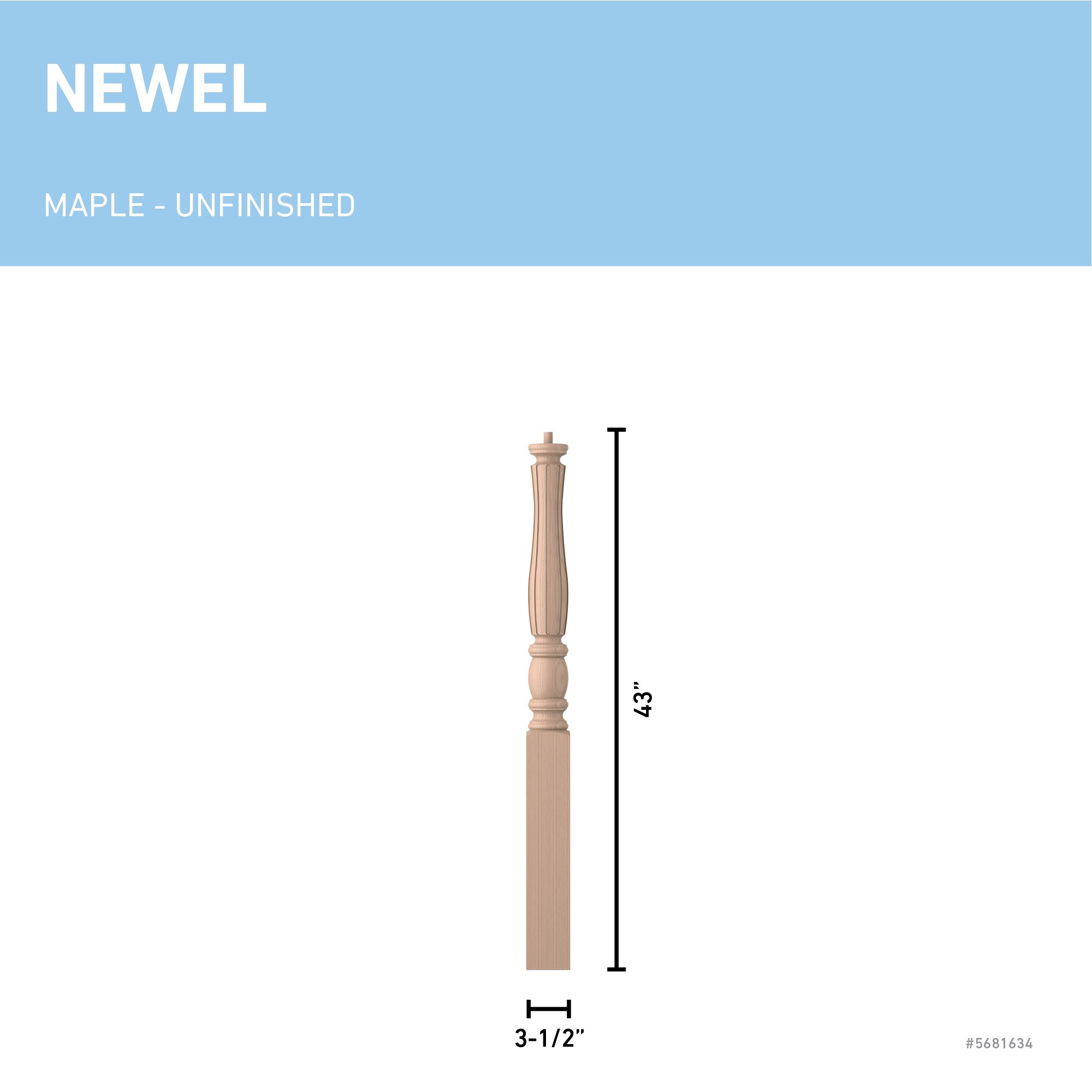 L.J. Smith Stair Systems LJF-3310-M Interior-Stairpart-Newel-Posts - View #3