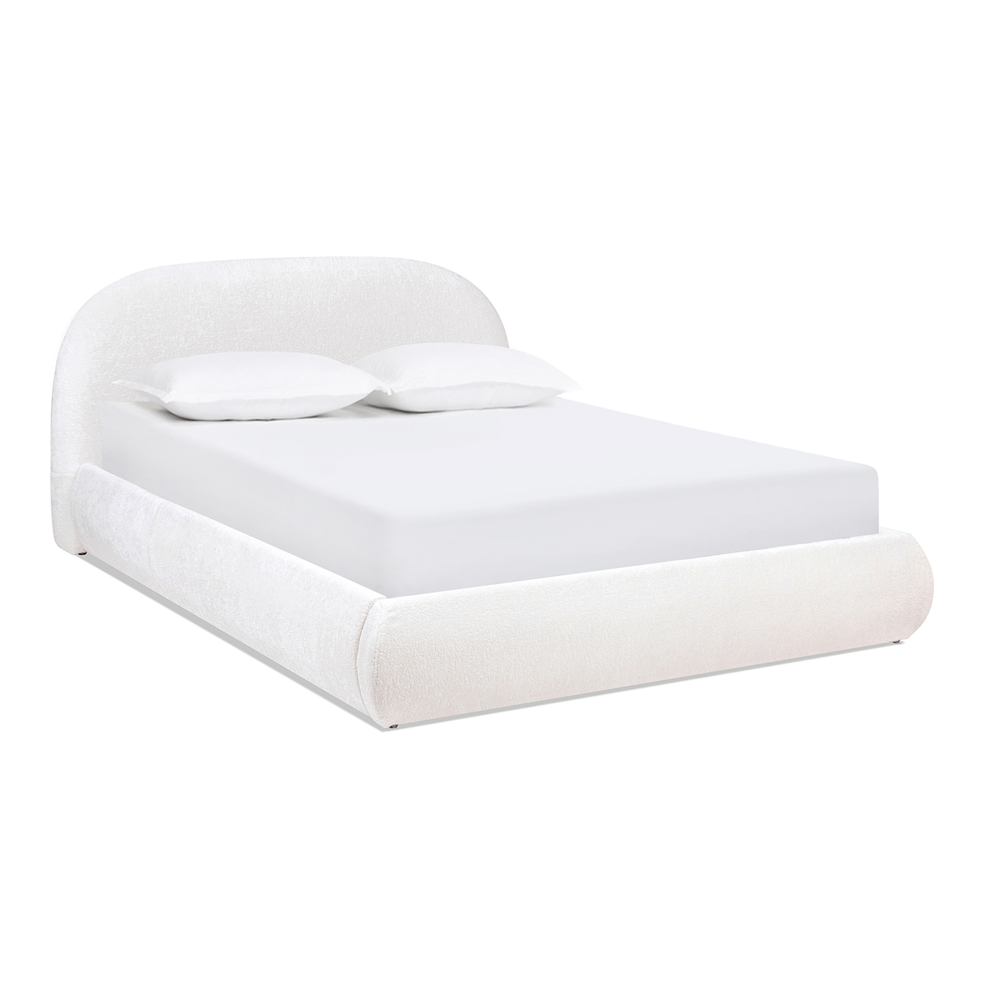 Jennifer Taylor Home L1-F001-3-50590 Archie Almond White Queen Wood Platform Bed