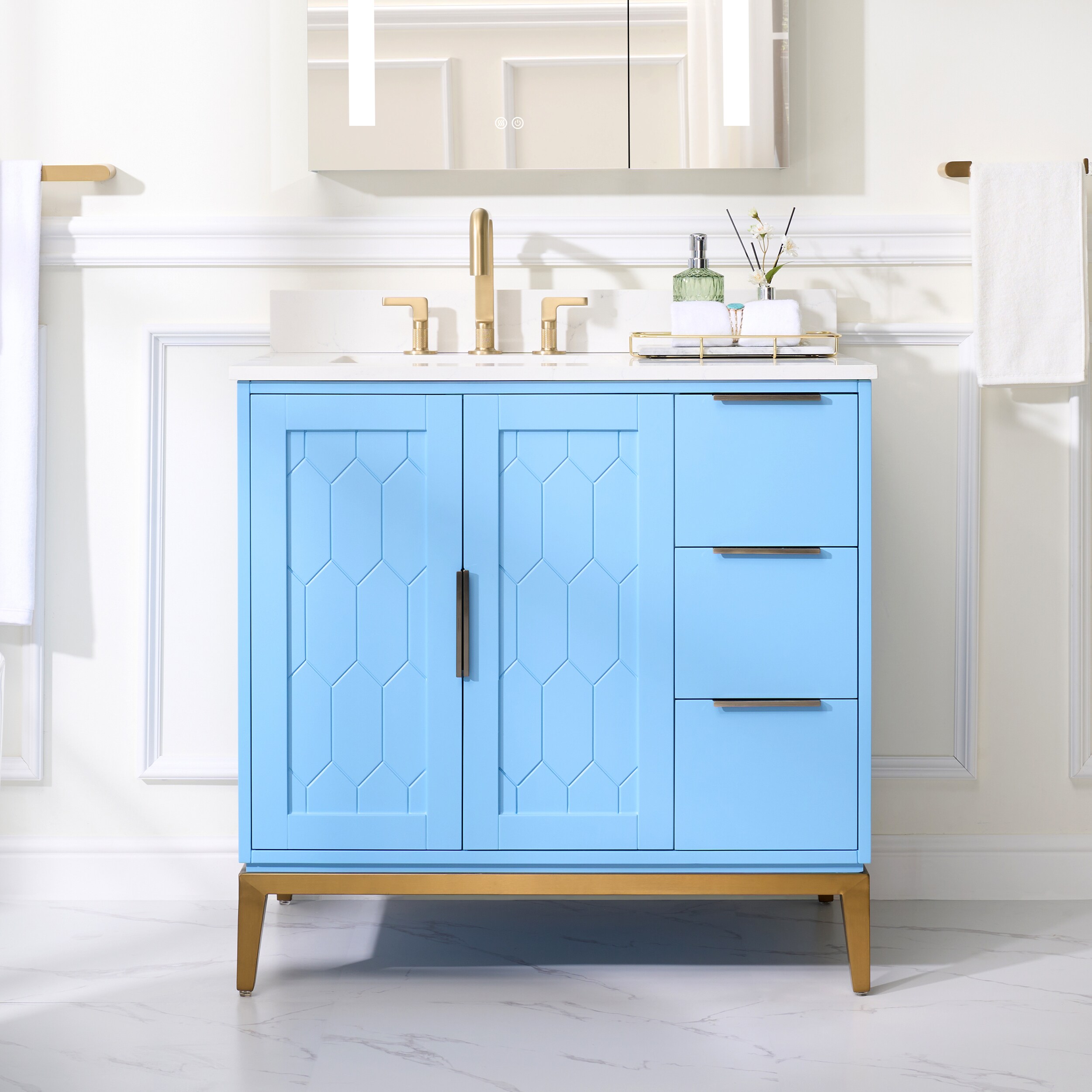WELLFOR ALISON36QZ-LB Bath-Vanity-Combo - View #13