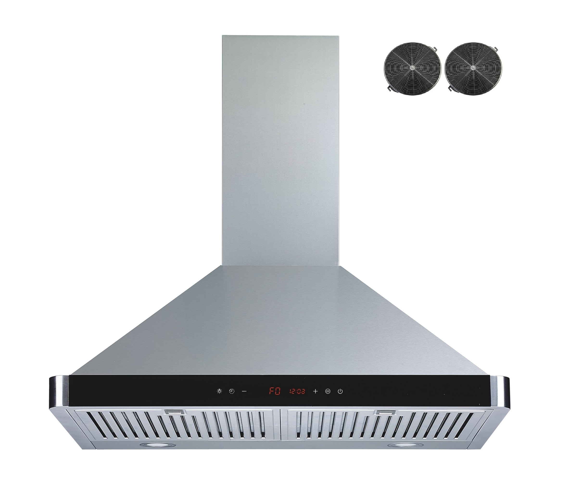 HisoHu 30-in 700-CFM Ducted Stainless Steel Wall-Mounted Range Hood with Charcoal Filter | PA0330A