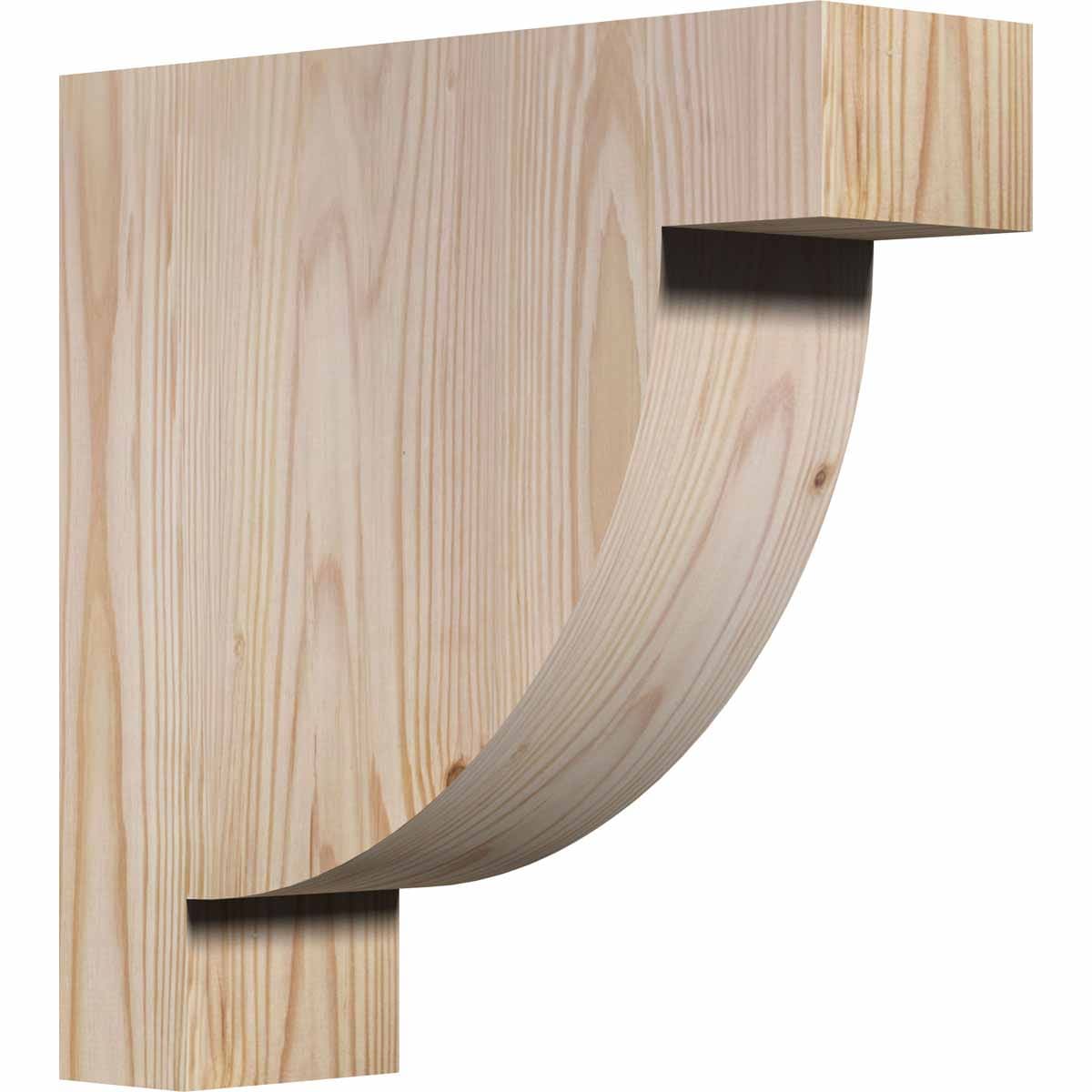 Ekena Millwork COR04X12X12ALP00SDF 3-1/2-in x 12-in x 12-in Alpine Unfinished Douglas fir Wood Paintable/Stainable Corbel