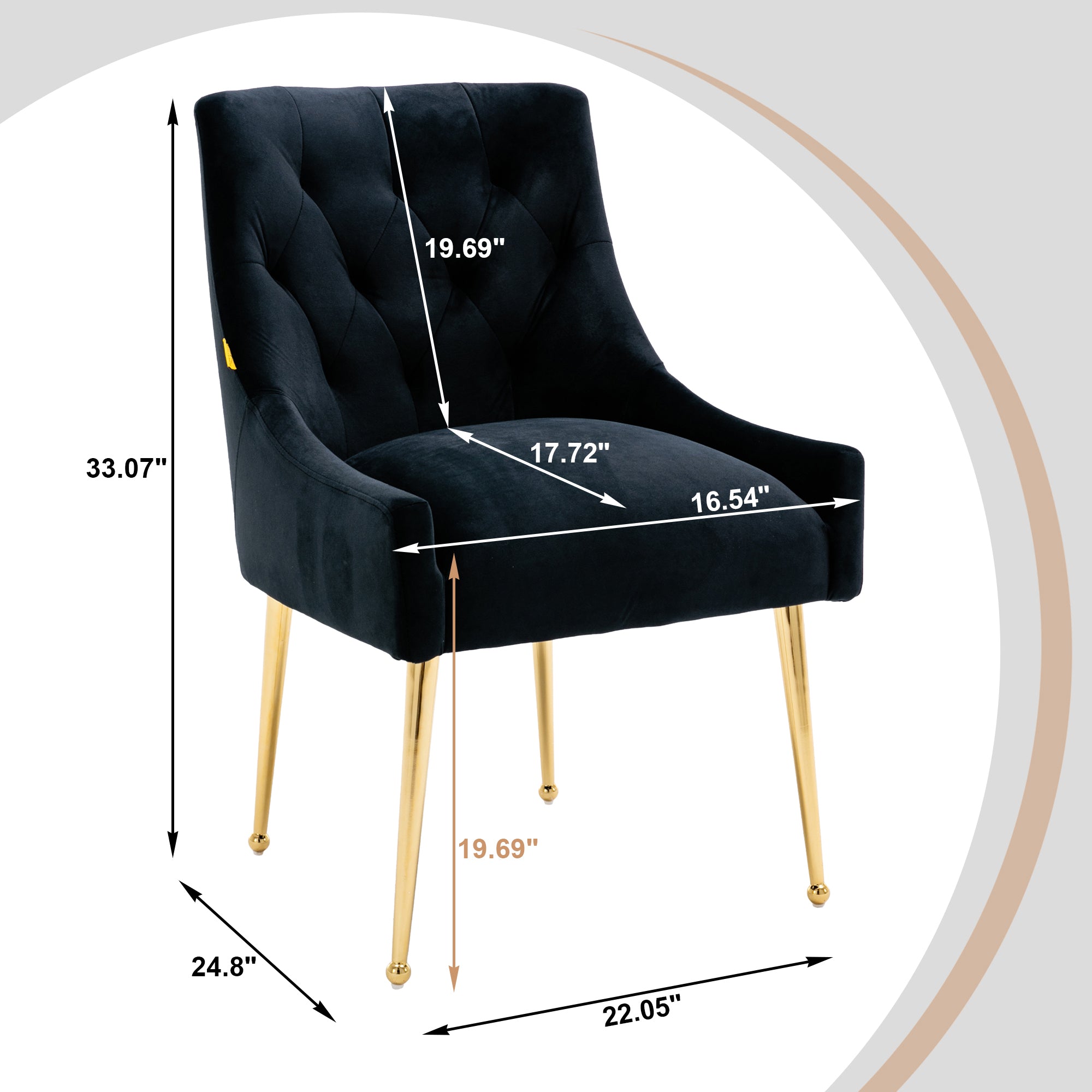 Boyel Living HFSN-196BK Dining-Chairs - View #2