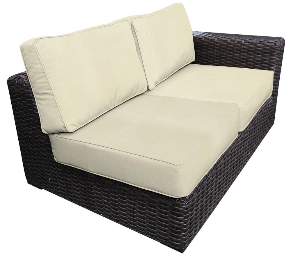 Teva Furniture Santa Monica Wicker Outdoor Sofa Off-white Cushion(S ...