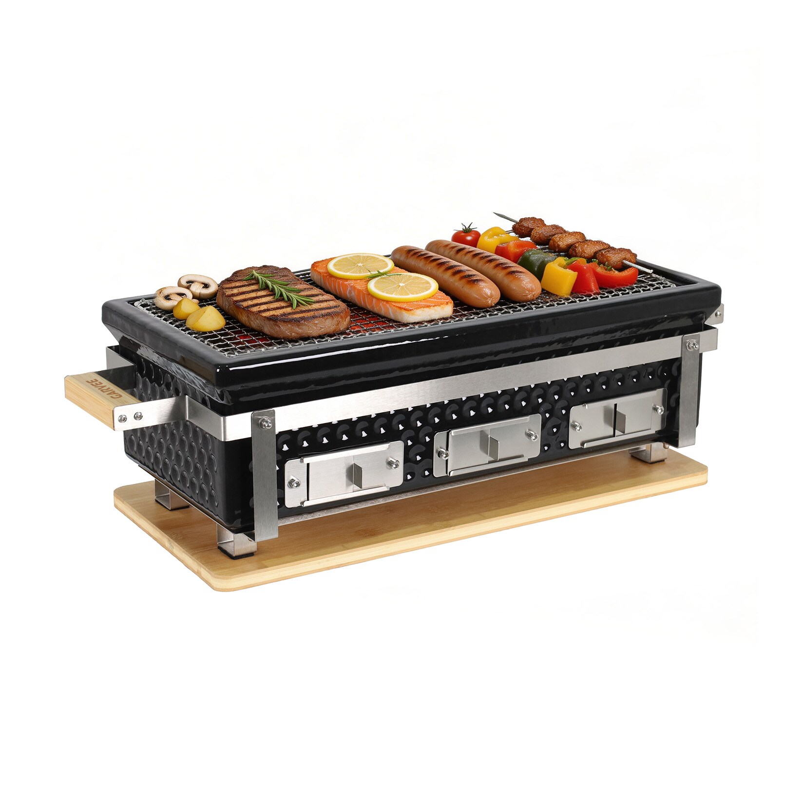 Garvee Portable Tabletop Hibachi Charcoal Grill for Korean BBQ and ...