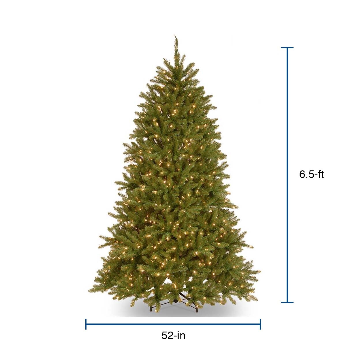 National Tree Company 6.5-ft Pre-Lit Traditional Artificial Christmas ...