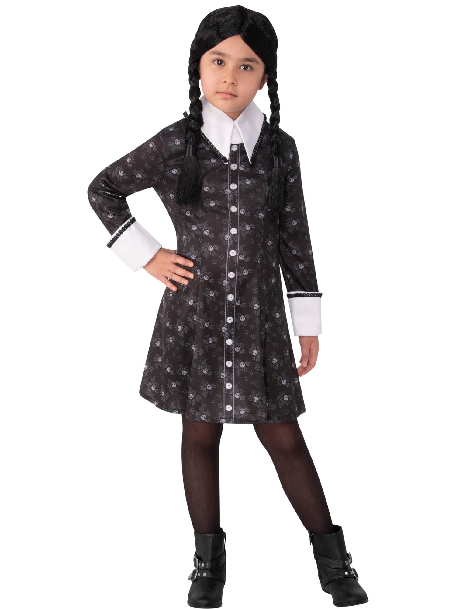  VALOZENC Wednesday Addams Costume Dress For Girls Kids