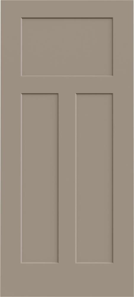 JELD-WEN LOWOLJW137100439 36-in x 80-in Pottery 3-panel Craftsman Smooth Solid Core Prefinished Molded Composite Slab Door