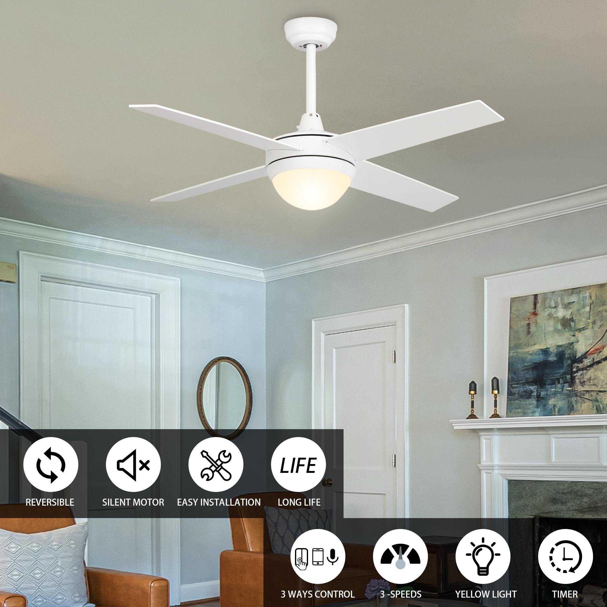 CARRO USA LWGS-524C-L11-W1-1 Ceiling-Fans - View #5