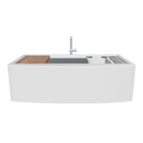Ruvati Verona 33-in x 22-in Stainless Steel Single Bowl Tall (8-in or Larger) Drop-In Apron Front/Farmhouse Residential Workstation Kitchen Sink Ruvati Verona 33-in x 22-in Stainless Steel Single Bowl Tall (8-in or Larger) Drop-In Apron Front/Farmhouse Residential Workstation Kitchen Sink
