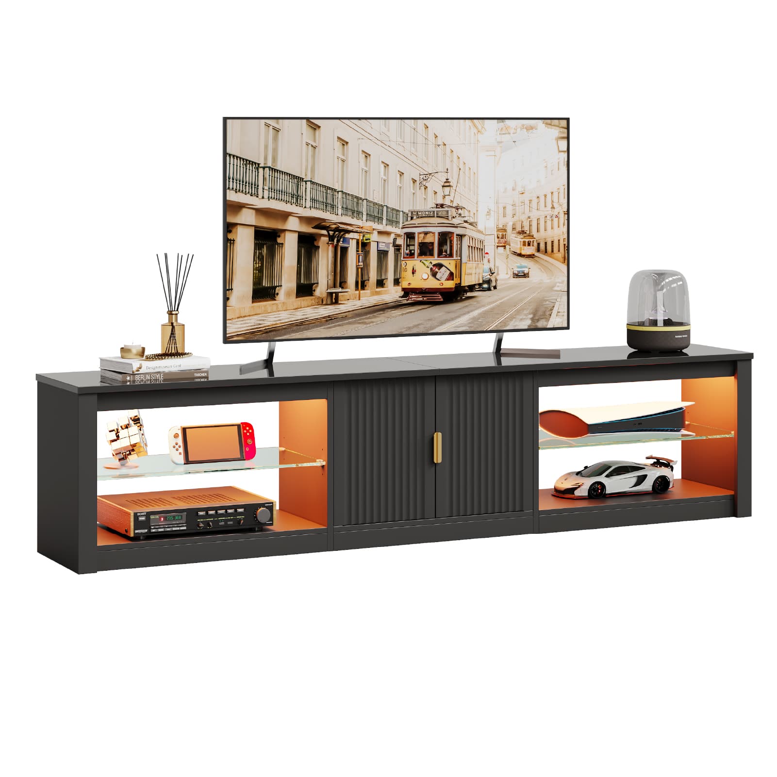 Bestier LOW-L101820C-YBLK Tv-Stands - View #3