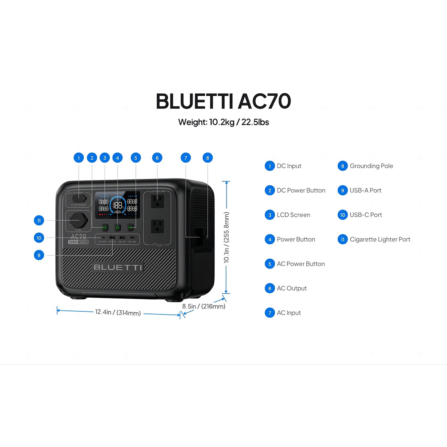 BLUETTI AC70-LWSUS Solar-Generators - View #10
