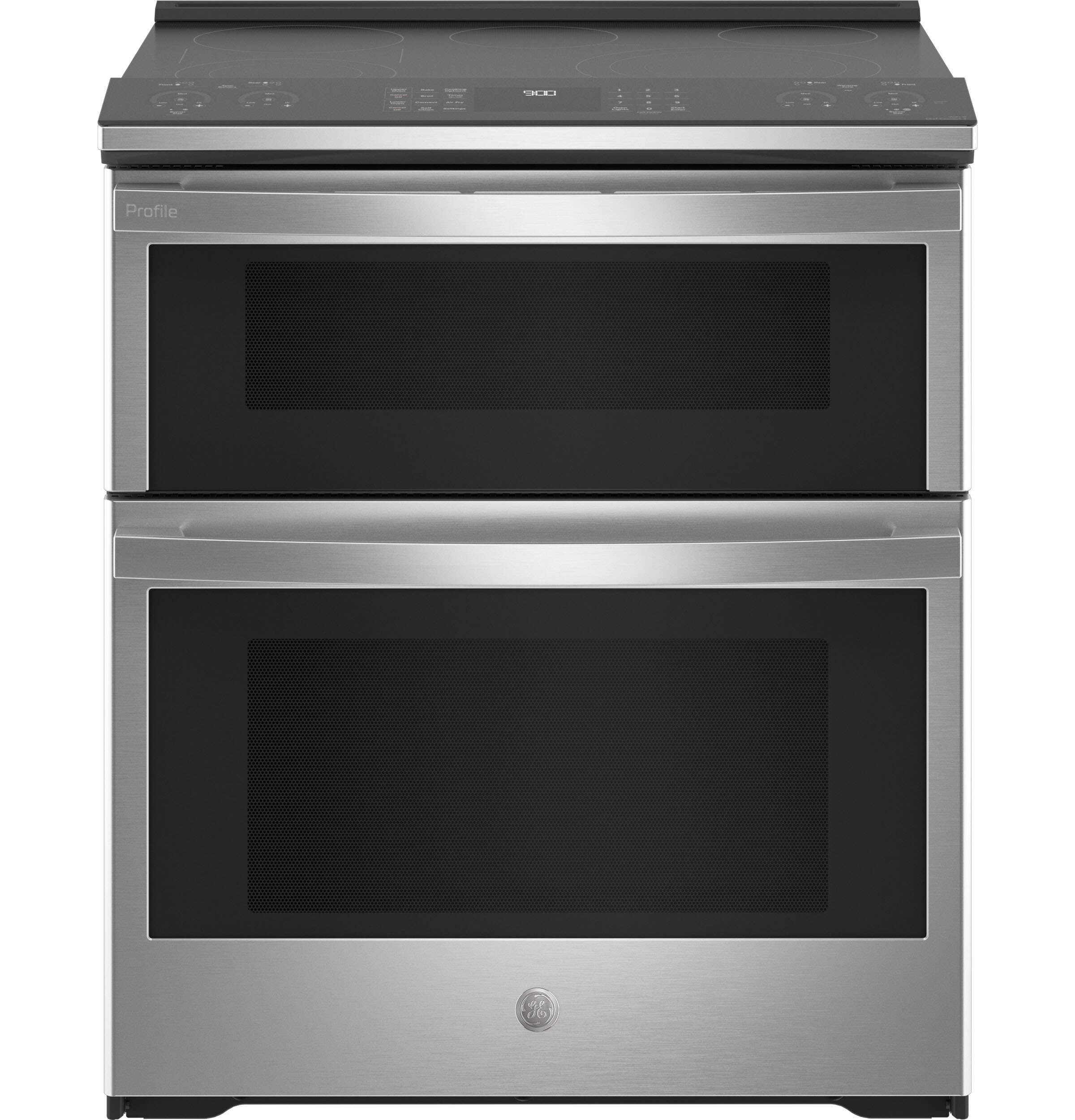 Whirlpool High Preheat 30-in Glass Top 5 Burners 5.3-cu ft Self-Cleaning Convection Oven Freestanding Electric Range with WipeClean Coating (Black)