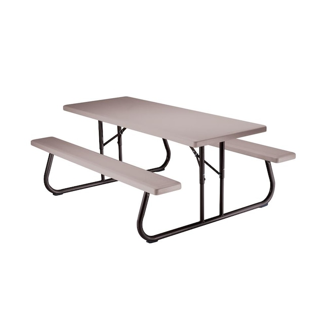 Rectangle Folding Picnic Table, Lifetime 6 Foot W Frame Folding Picnic Table Costco