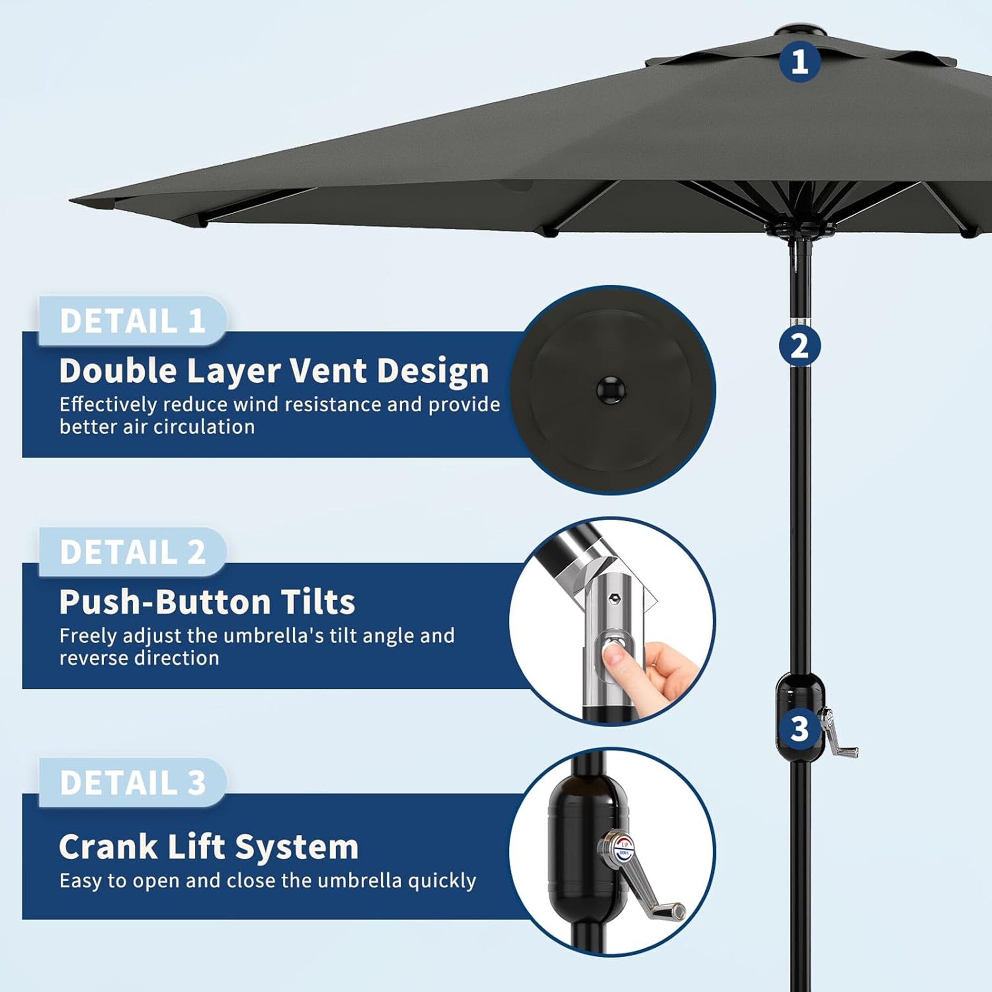 GarveeLife PIX6-52F5R130 Umbrellas-2 - View #2