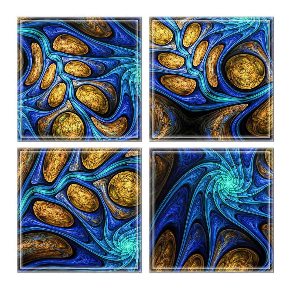 Instant Mosaic 6050103 Upscale Designs 32-Pack Multicolor 6-in x 6-in Glossy Glass Random Wall Tile