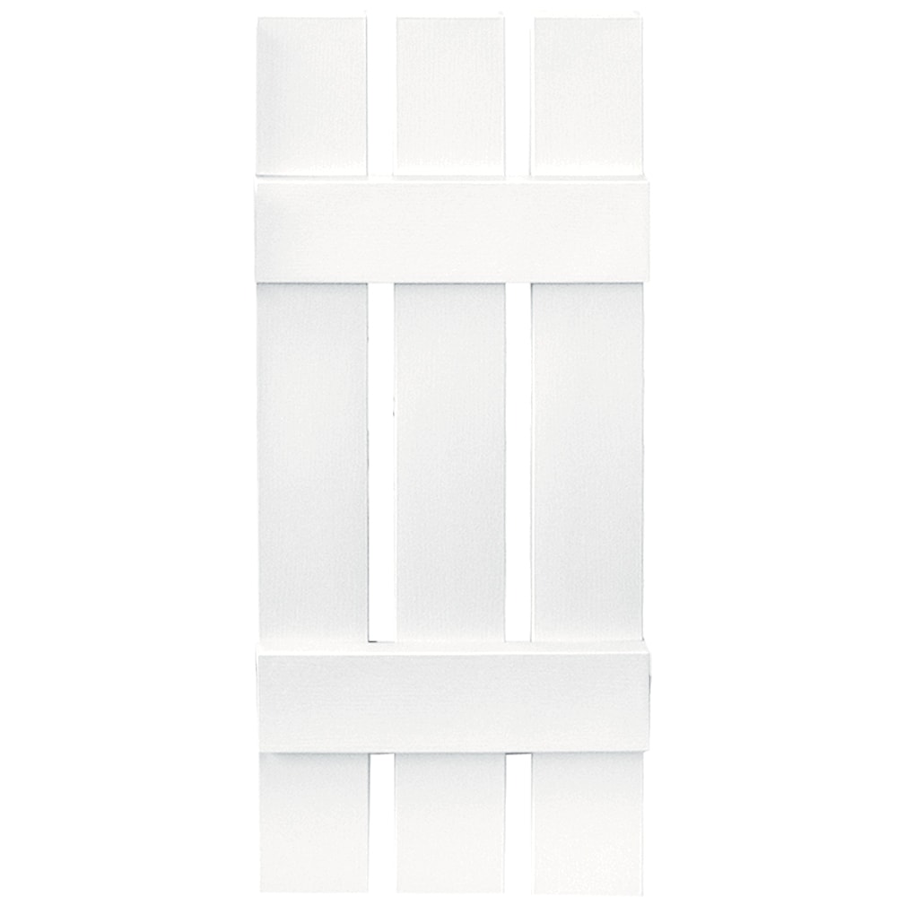 Vantage 11.875-in W x 31-in H Bright White Spaced Exterior Shutters at ...