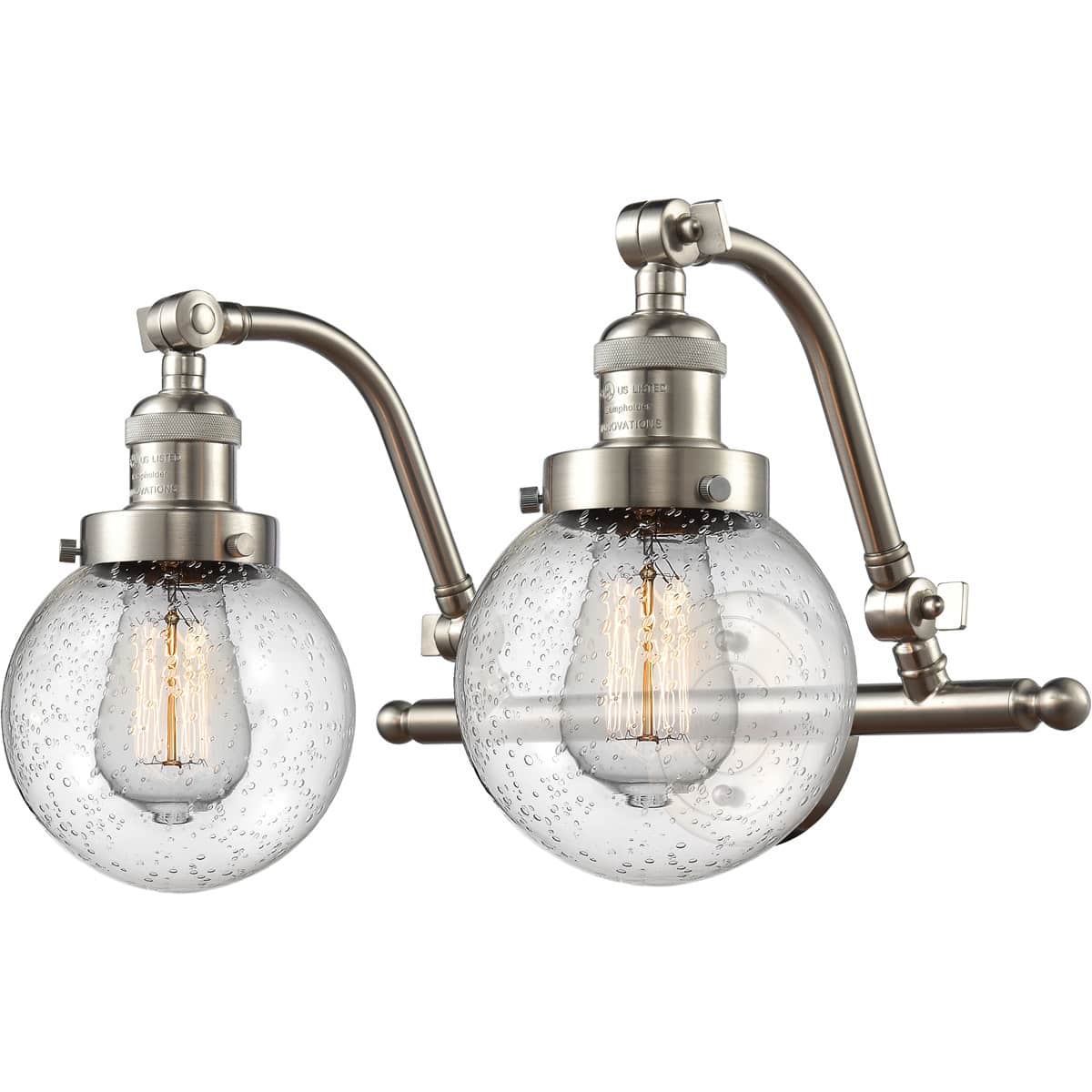 Innovations Lighting - 515-2W-SN-G204-6-LED Franklin Restoration Beacon Bathroom Vanity Light