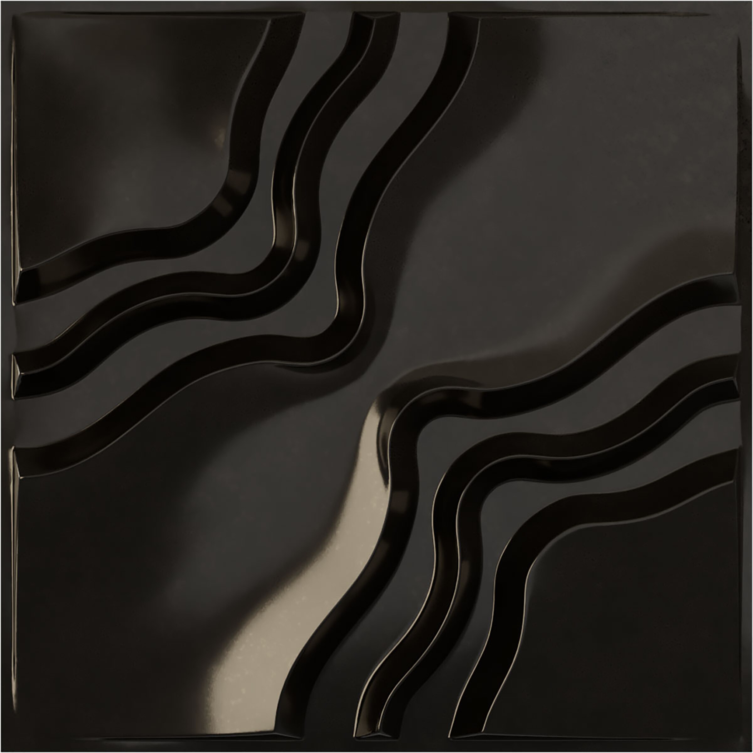 Ekena Millwork WP20X20RGECA-CASE-12 19-5/8-in x 19-5/8-in Embossed Paintable/Stainable Black PVC Wall Panel ( 12 -Pack, Covers 32.04-sq ft )