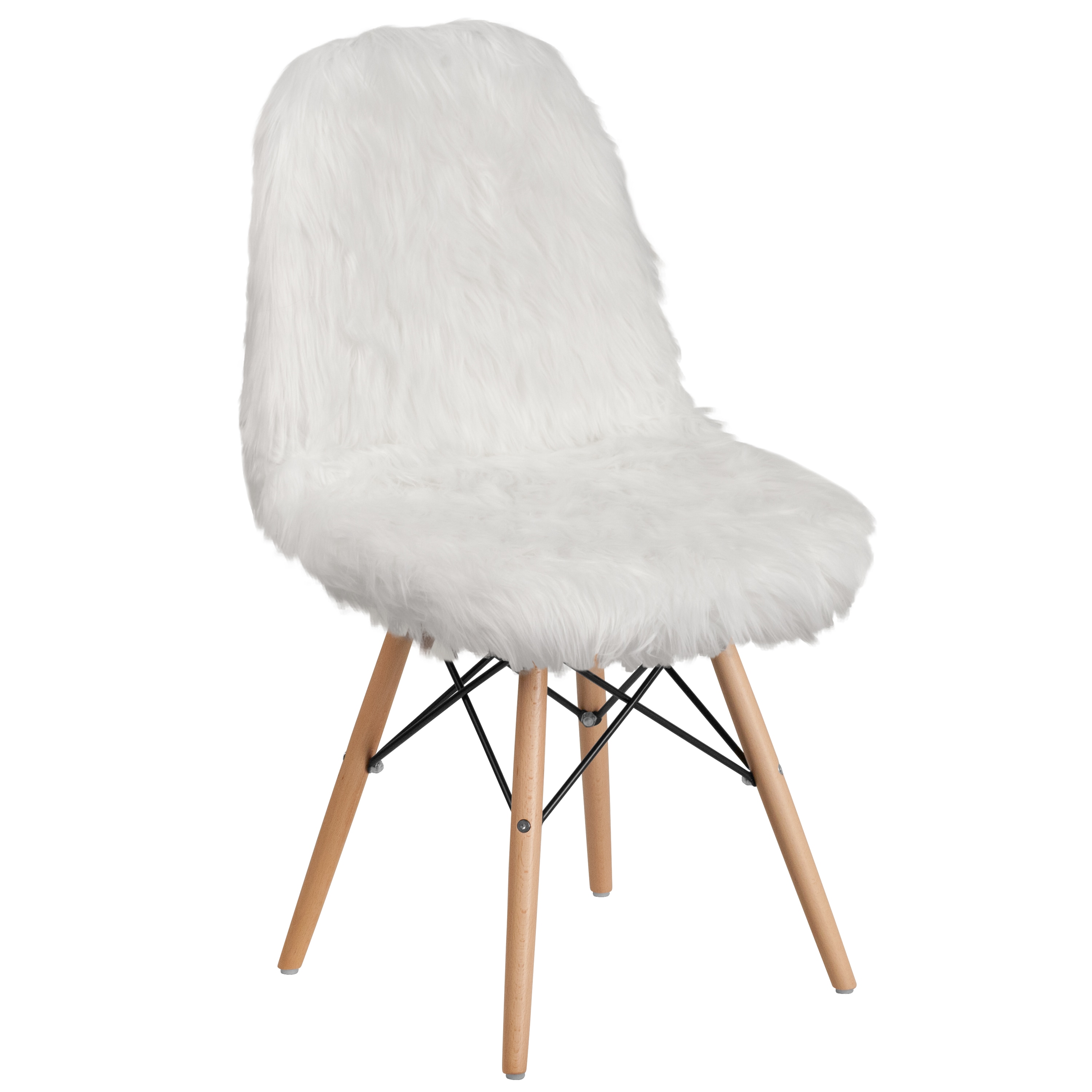 Flash Furniture 889142207382 Modern White Accent Chair