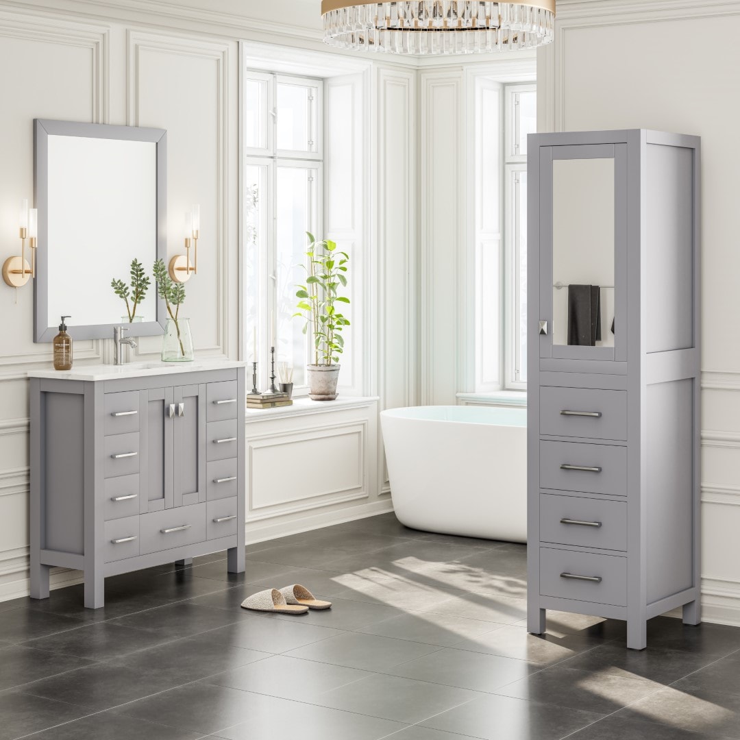 Eviva EVCB412-18GR Linen-Cabinets - View #2