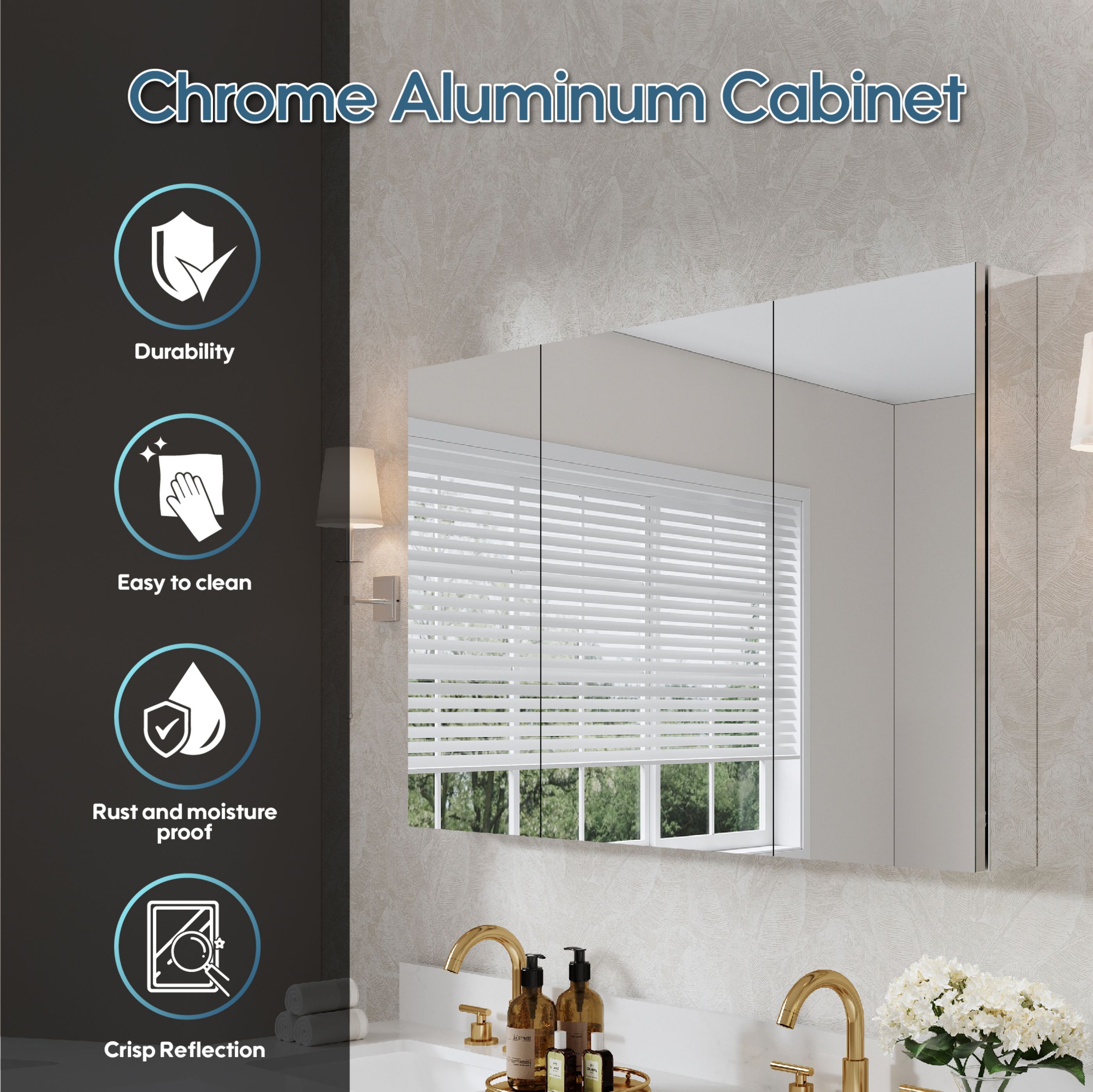 WELLFOR ROSA4830MC Bathroom-Medicine-Cabinets - View #4