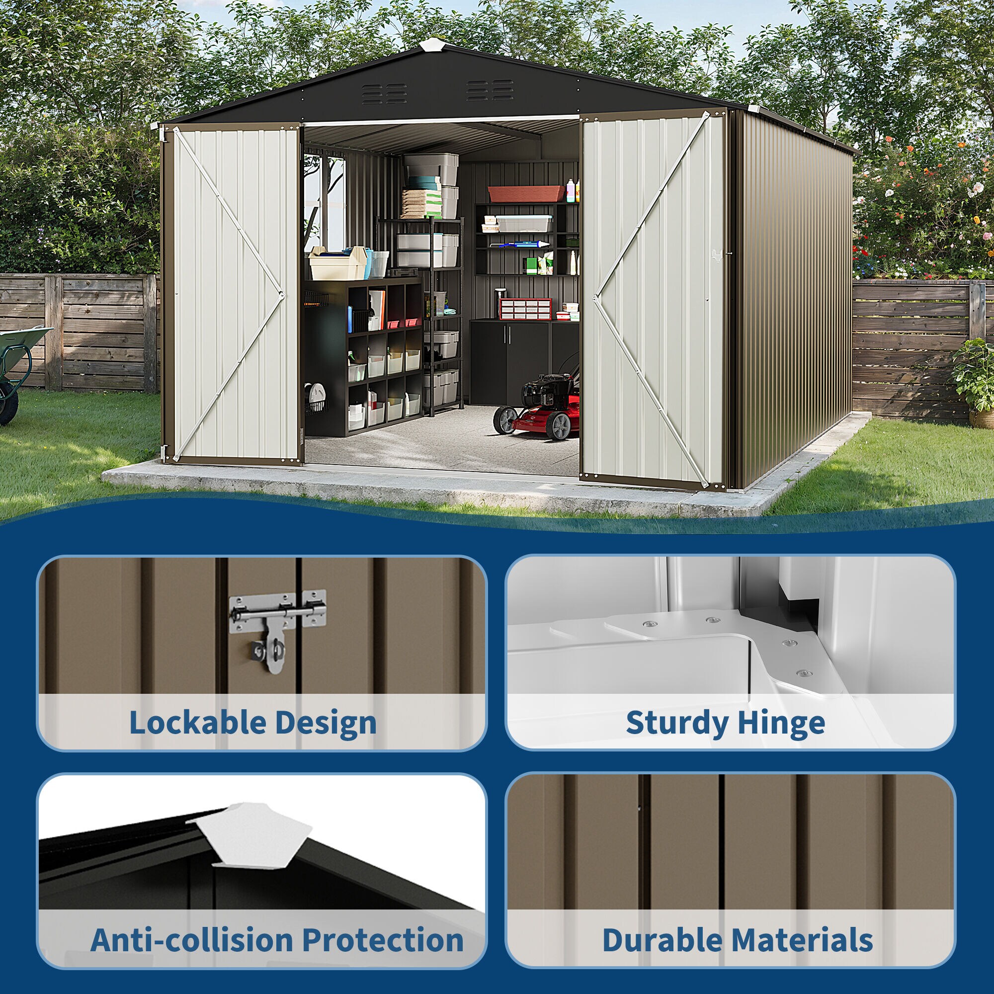 Garvee LMY-PPG-3437HCDK Metal-Storage-Buildings-Sheds - View #7
