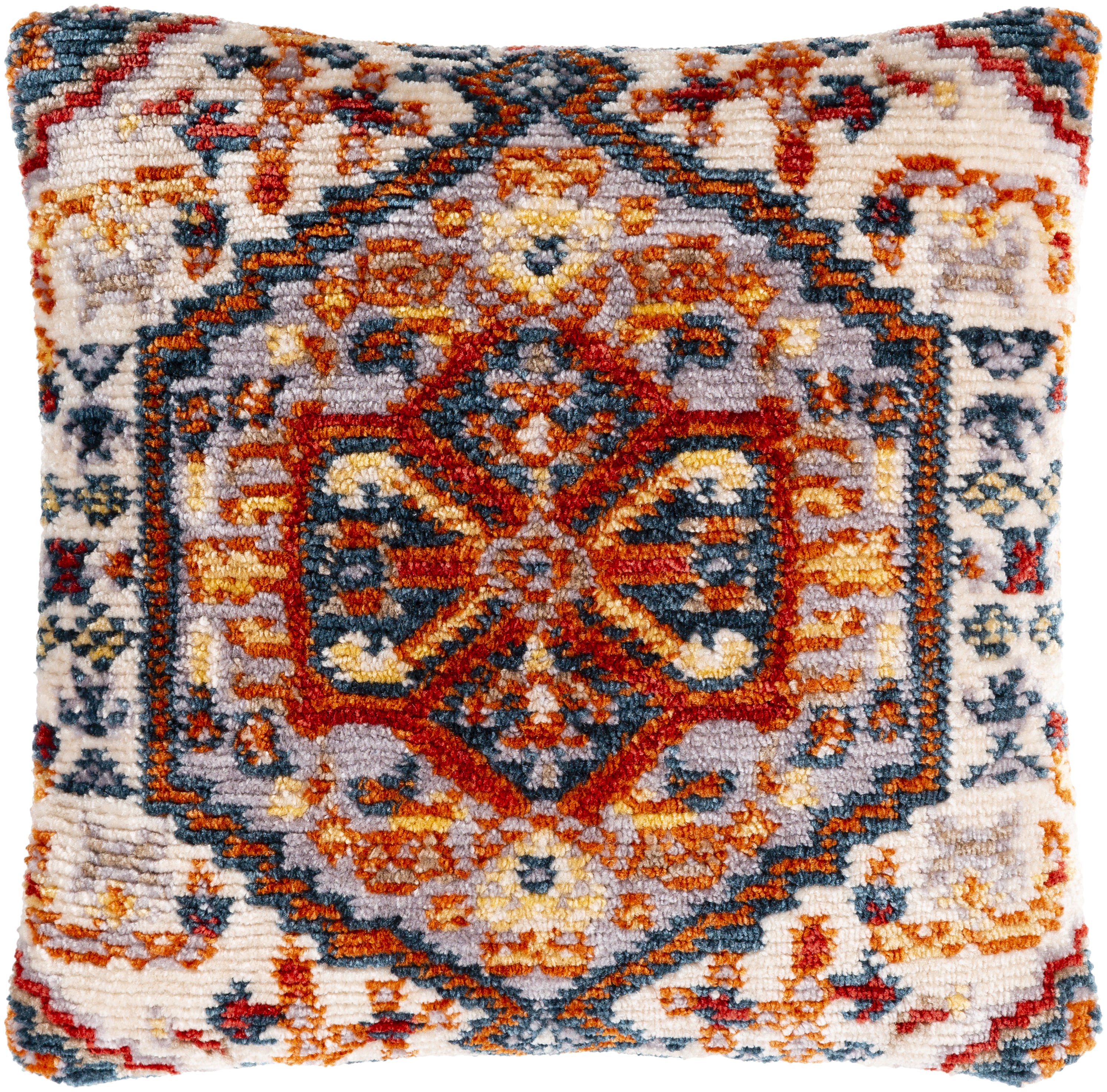 Surya SVA005-2121D Savona 21-in x 21-in Orange Indoor Decorative Pillow