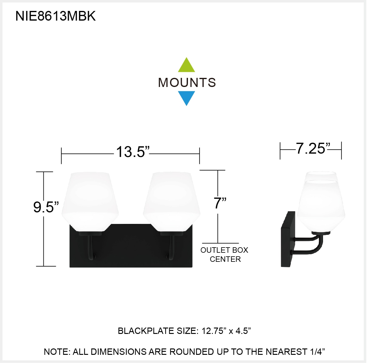 Quoizel NIE8613MBK b089995 - View #6