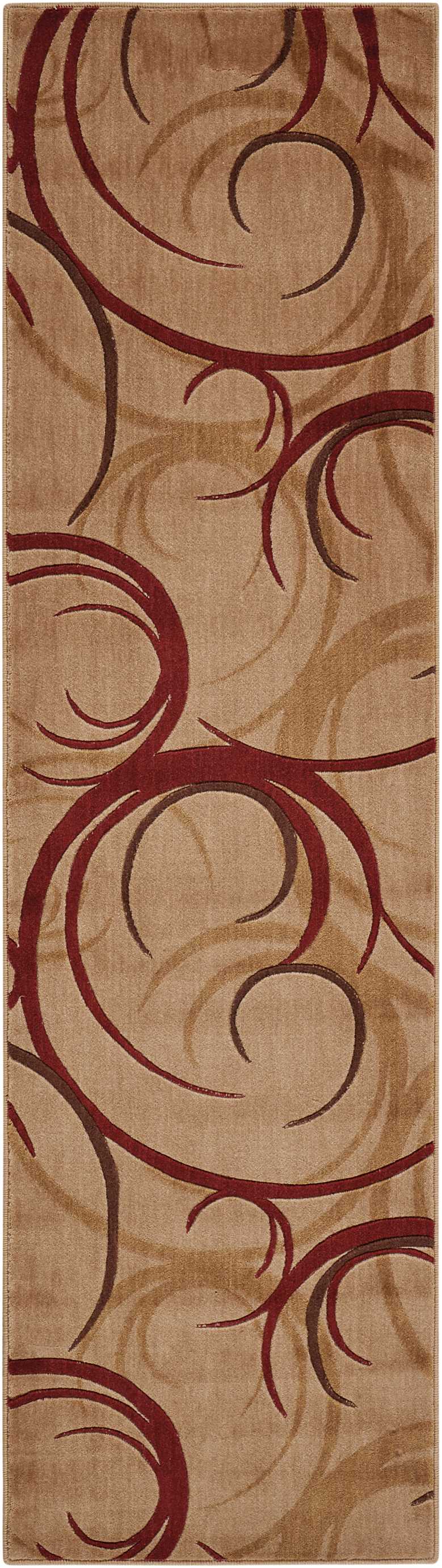 Somerset Home 100% Cotton Reversible Long Bath Rug - Burgundy