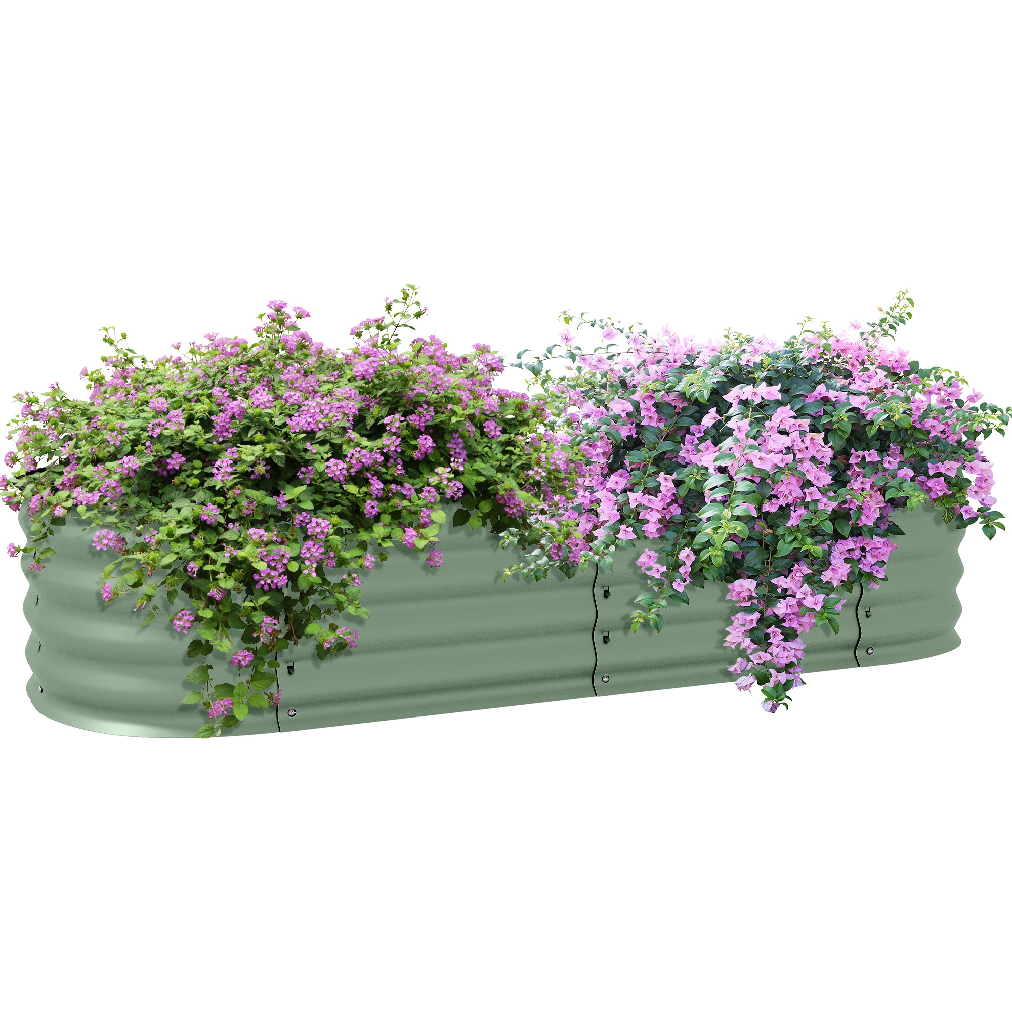 Damerin W245RA 9-cu ft 24.5-in W x 59-in L x 11.75-in H Green Powder-coated steel Raised Garden Bed