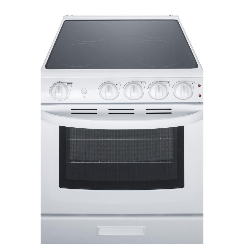 Summit® 20 White Free Standing Electric Range, Fred's Appliance