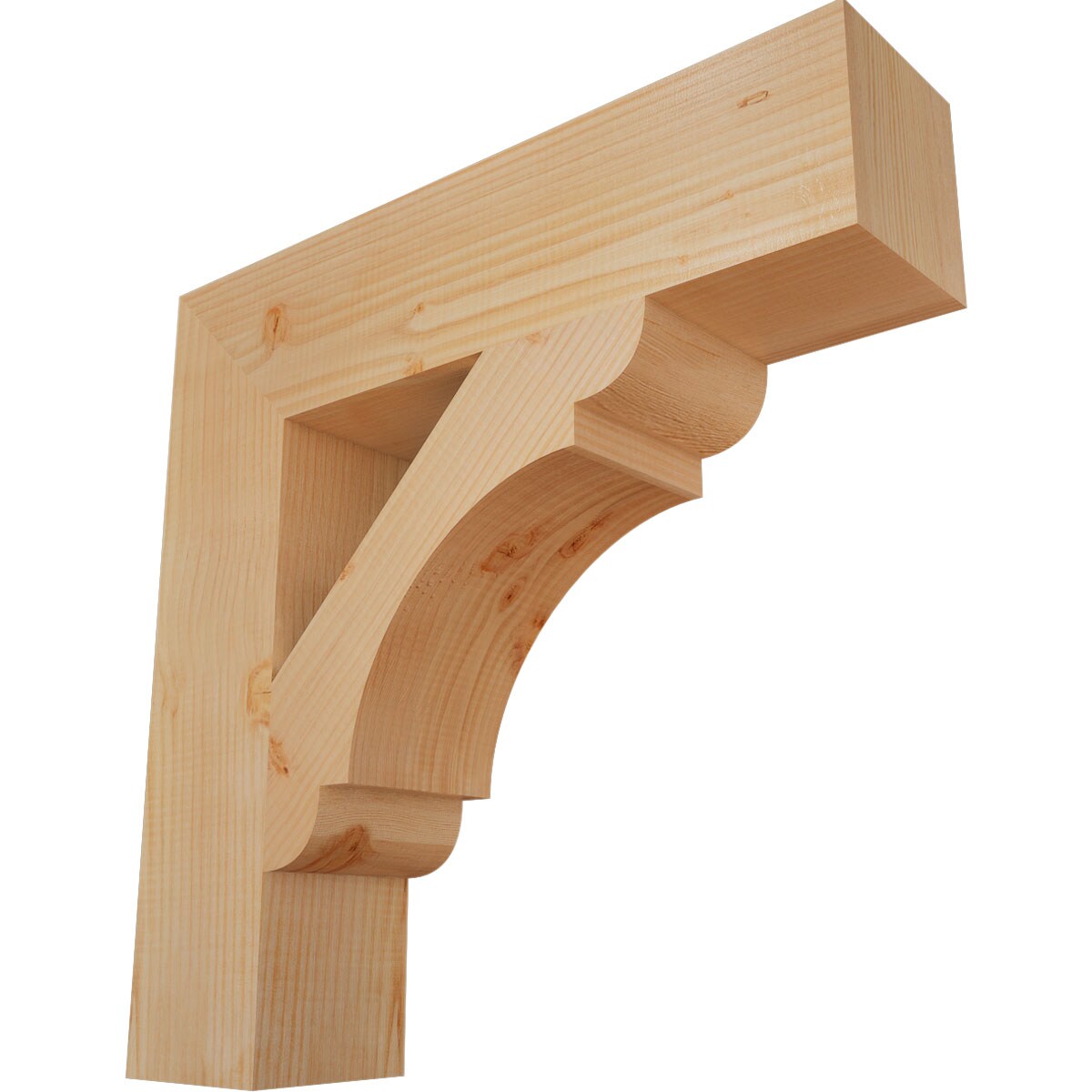 Ekena Millwork BKT06X26X26OLY05SDF Olympic block smooth 5-1/2-in x 26-in x 26-in Douglas fir Brown Wood Standard bracket