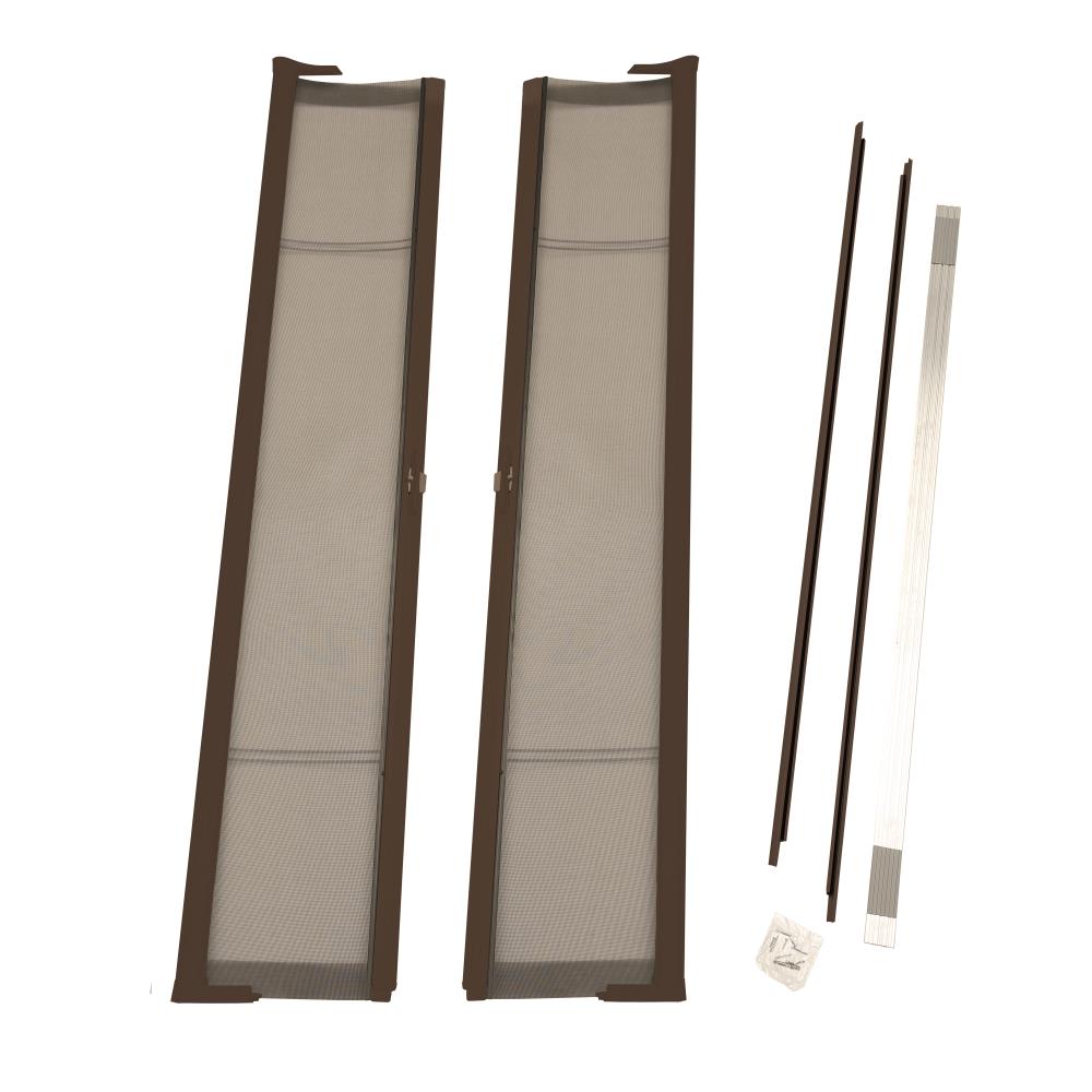 LARSON Brisa 72-in x 80-in Brown Aluminum Retractable Screen Door