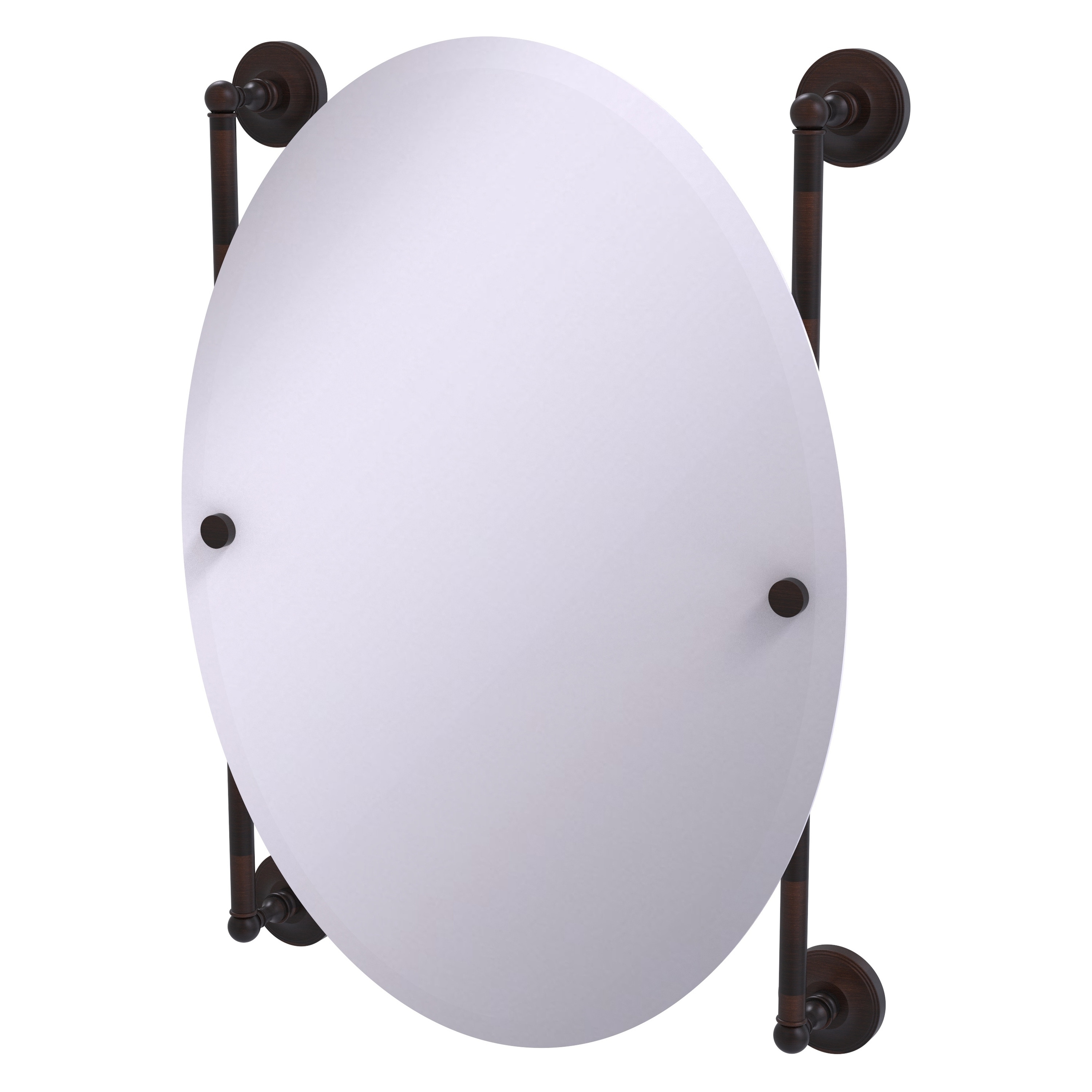 Allied Brass PR-27-91-VB Prestige Regal 21-Inches x 29-Inches Beveled Frameless Oval Bathroom Vanity Mirror ( Venetian Bronze )
