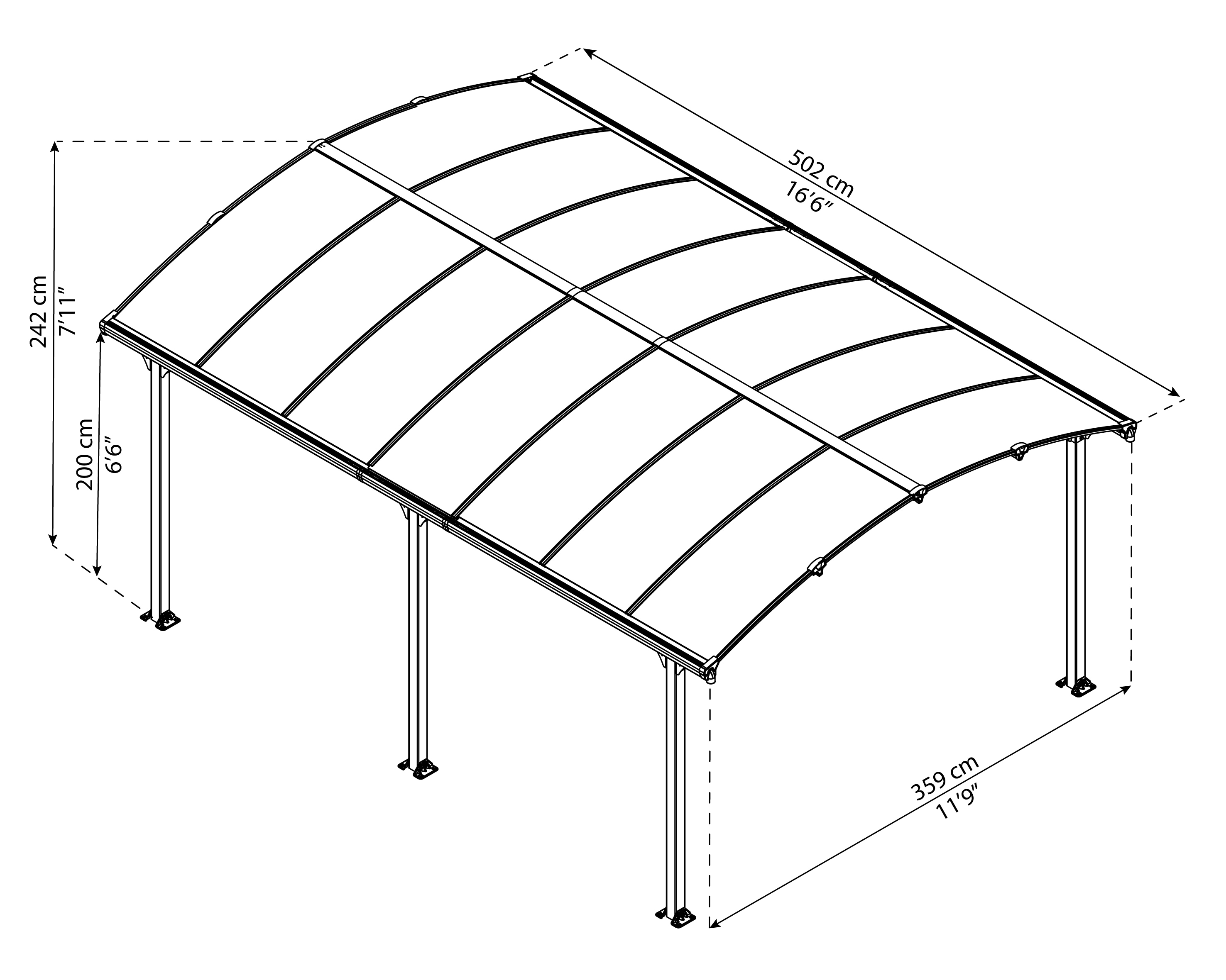 Canopia by Palram 705533 Wood-Resin-Gazebos - View #3