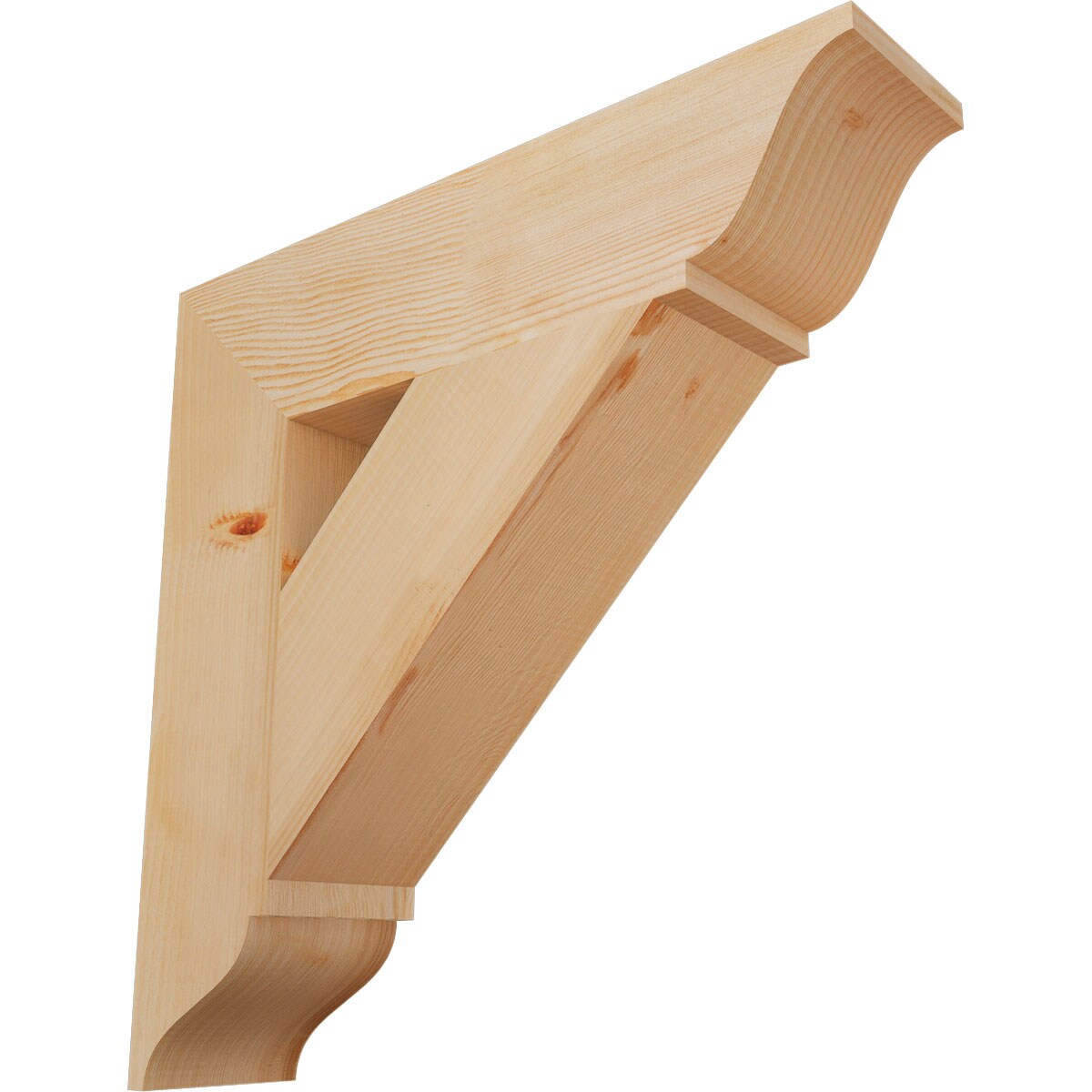 Ekena Millwork BKT06X26X26TRA01SDF Traditional traditional smooth 5-1/2-in x 26-in x 26-in Douglas fir Brown Wood Standard bracket