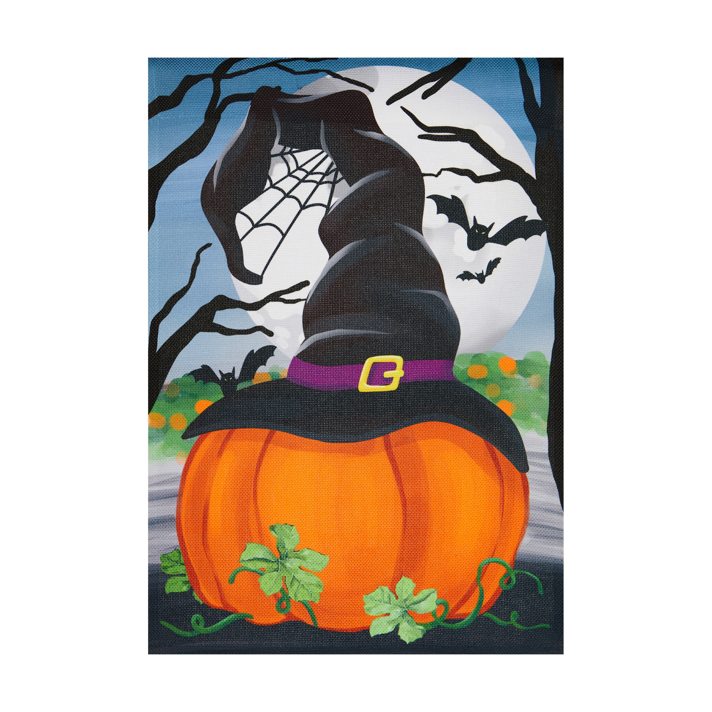 Style Selections ZL14BS12482 1-ft W x 1.5-ft H Halloween Garden flag