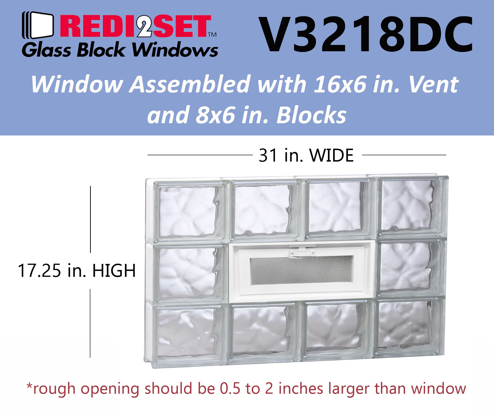 REDI2SET V3218DC Glass-Block-Windows - View #2