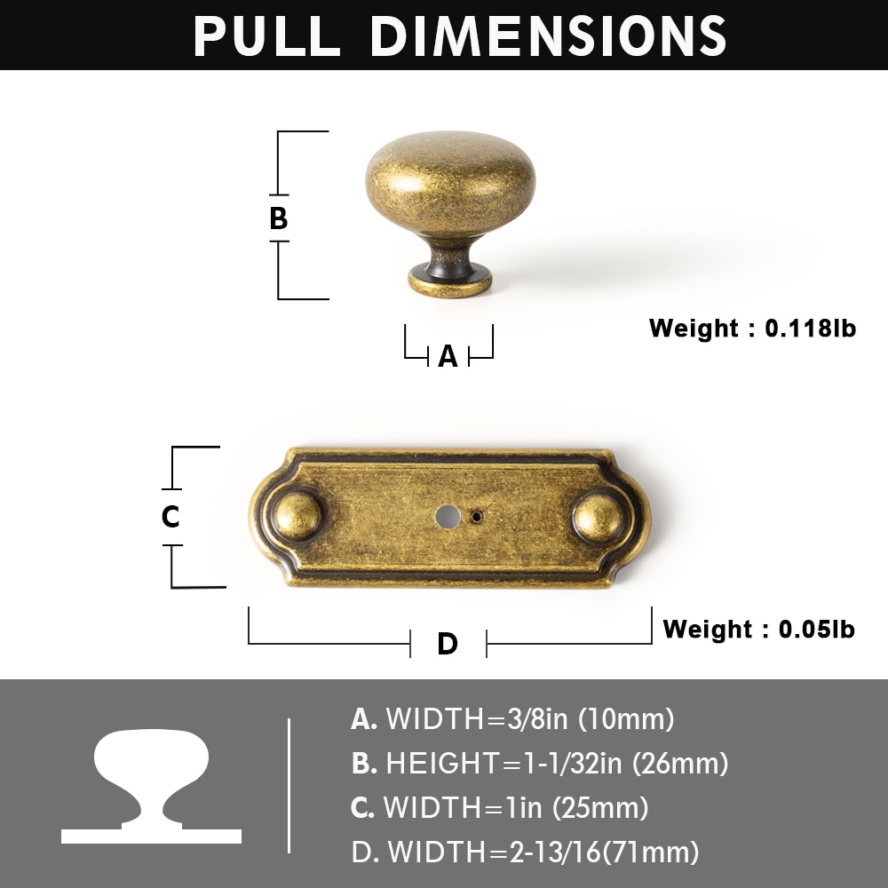 Miaokesen 9207GT-DK-DP-C Cabinet-Knobs - View #2