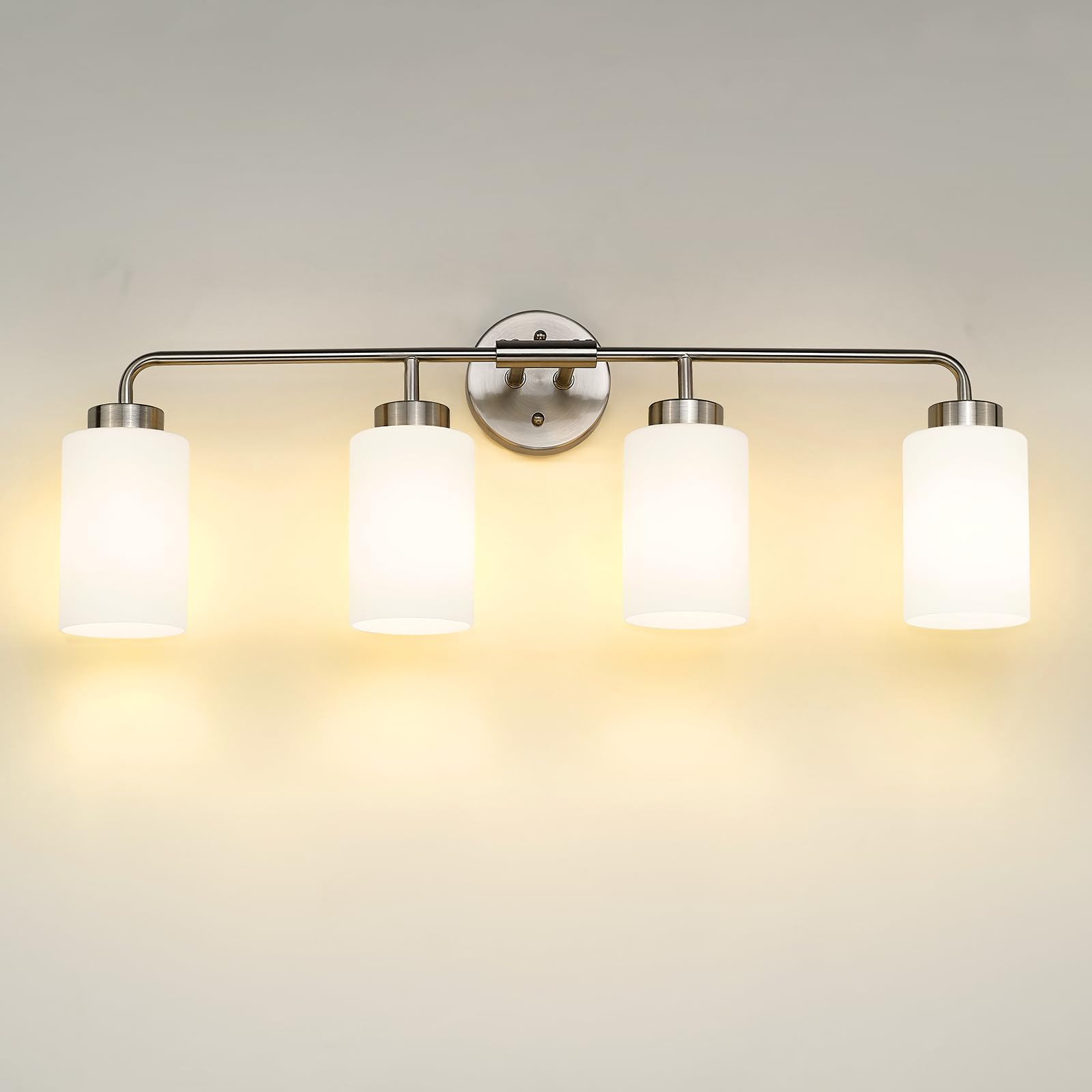 LTMATE LSZS62B-4W BN JAZAVA 30.6-in 4 -Light Brushed Nickel Industrial Vanity light